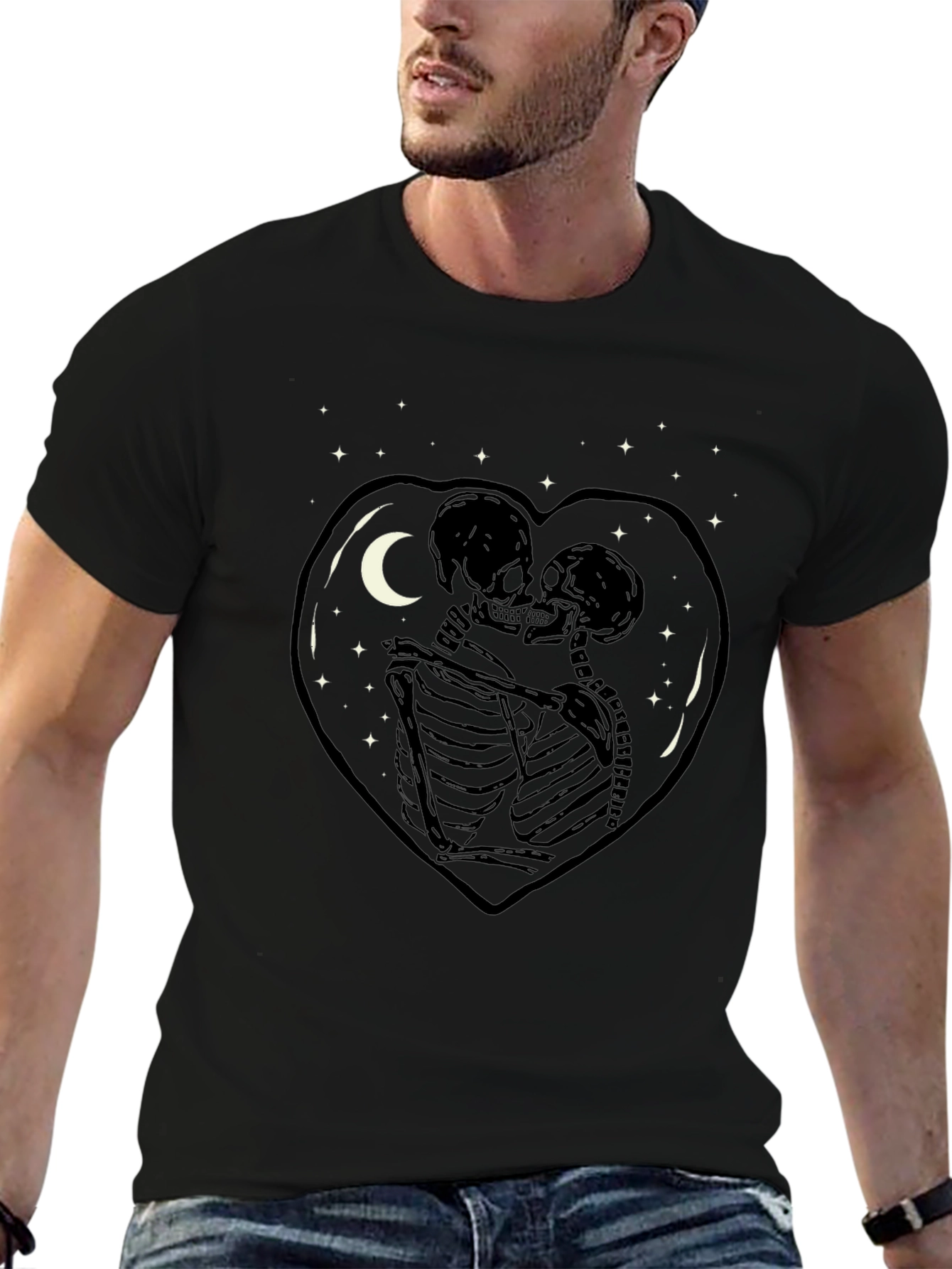 Skeleton Kiss Heart T-Shirt