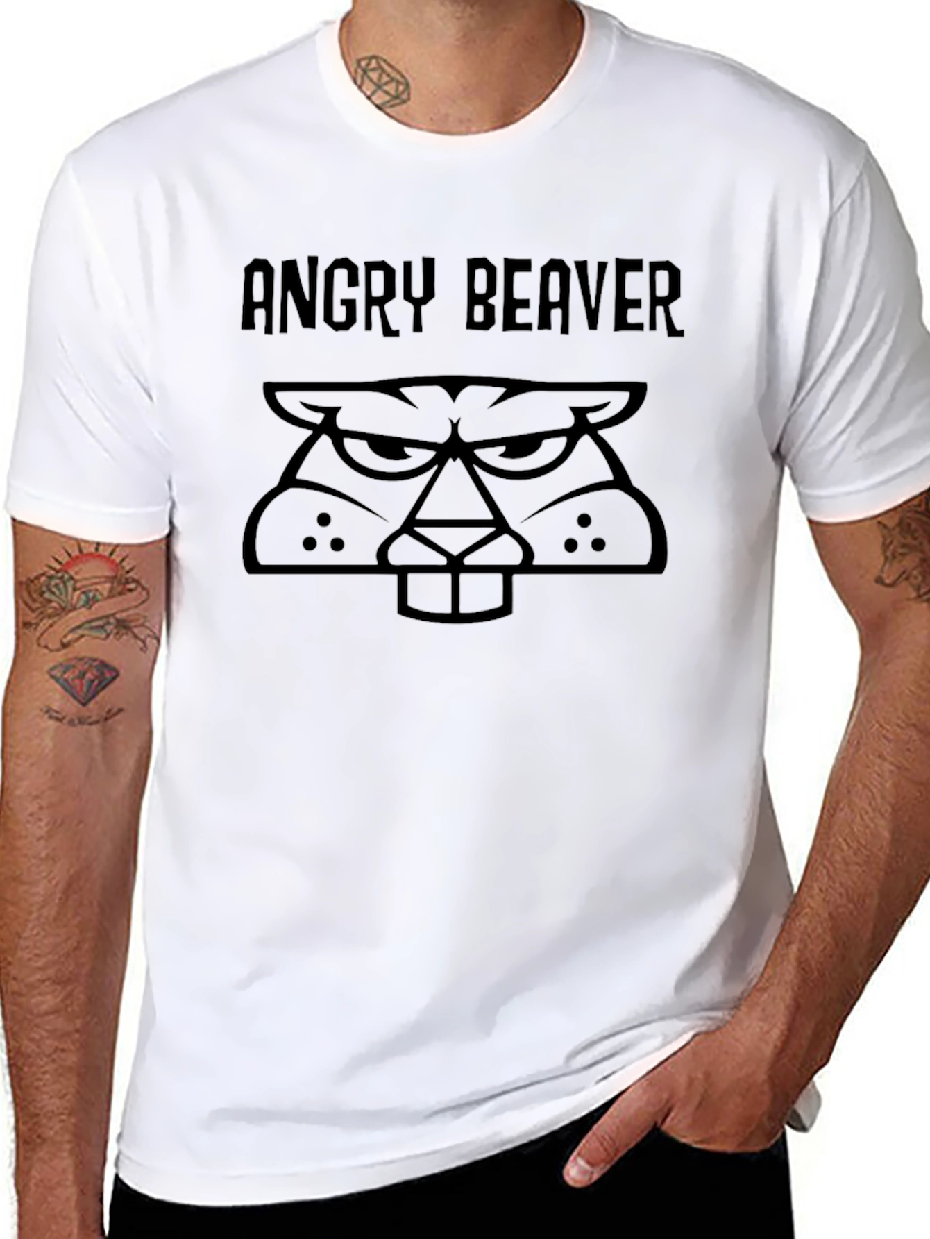 Angry Beaver Graphic T-Shirt