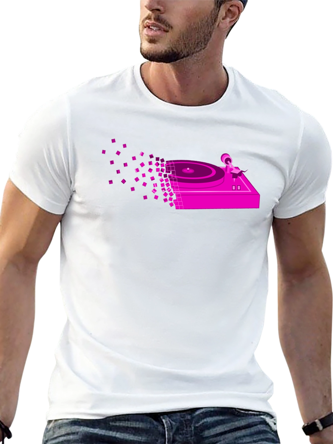 DJ Turntable Graphic Tee - Black