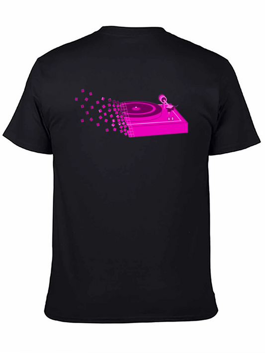 DJ Turntable Graphic Tee - Black