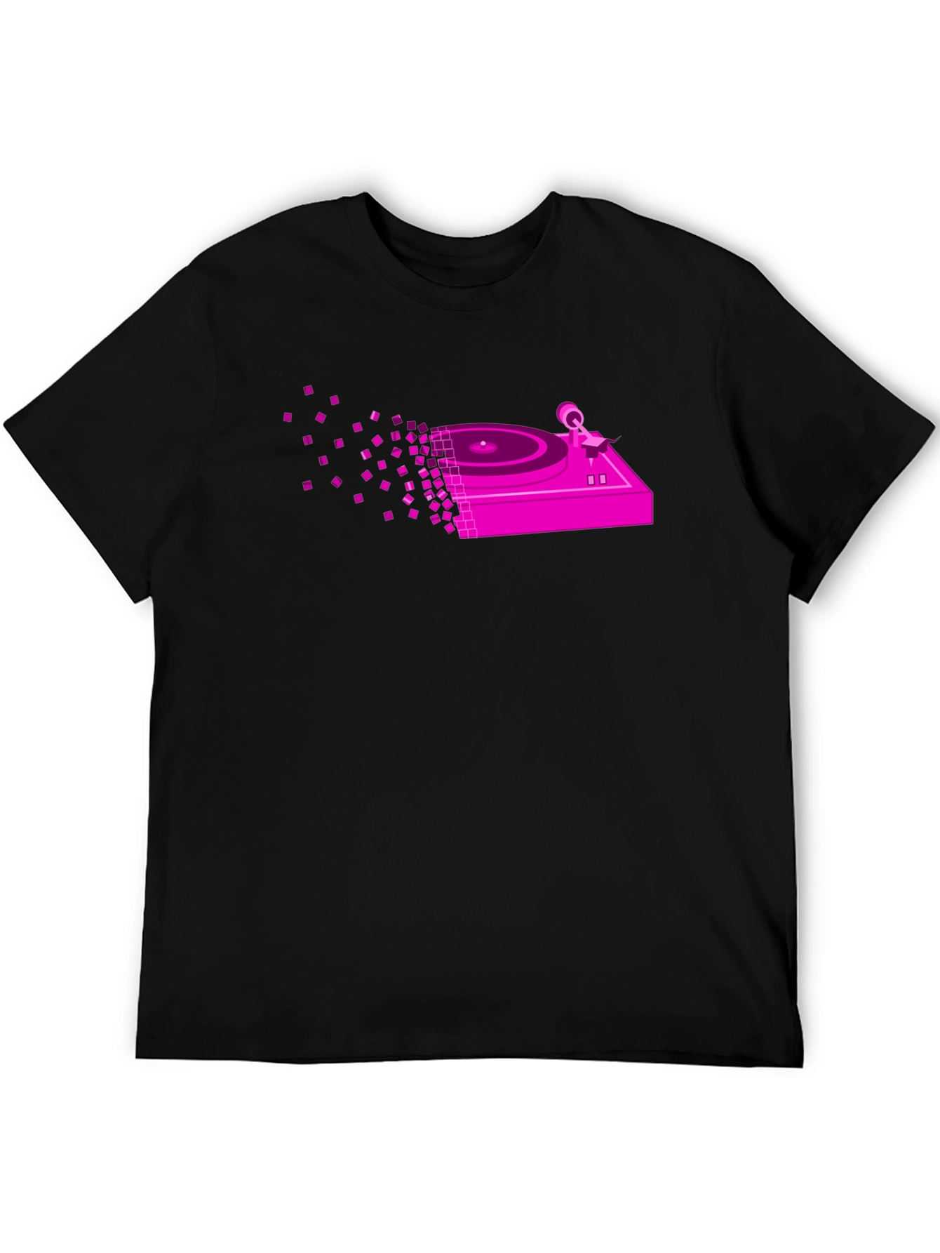 DJ Turntable Graphic Tee - Black