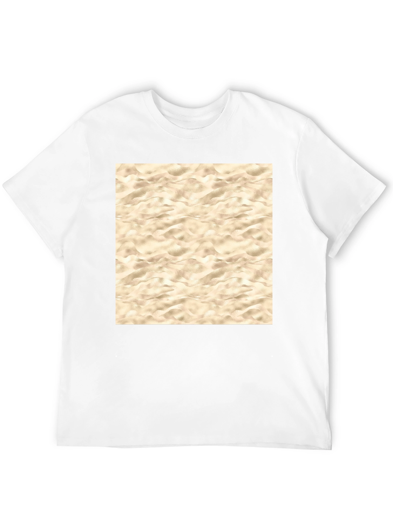 Beach Sand Pattern Graphic Tee - Black T-Shirt