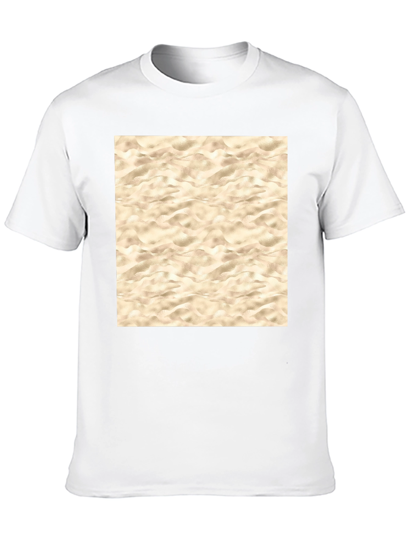 Beach Sand Pattern Graphic Tee - Black T-Shirt