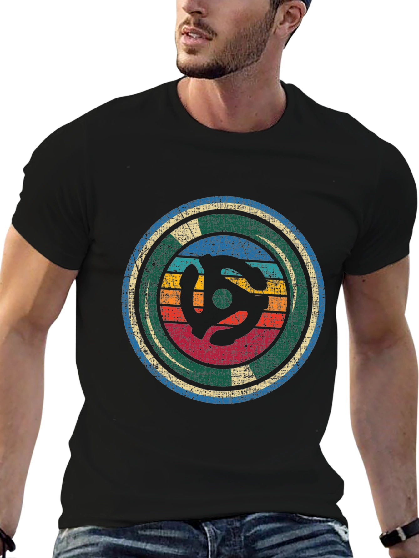 Retro Vinyl Record Adapter T-Shirt