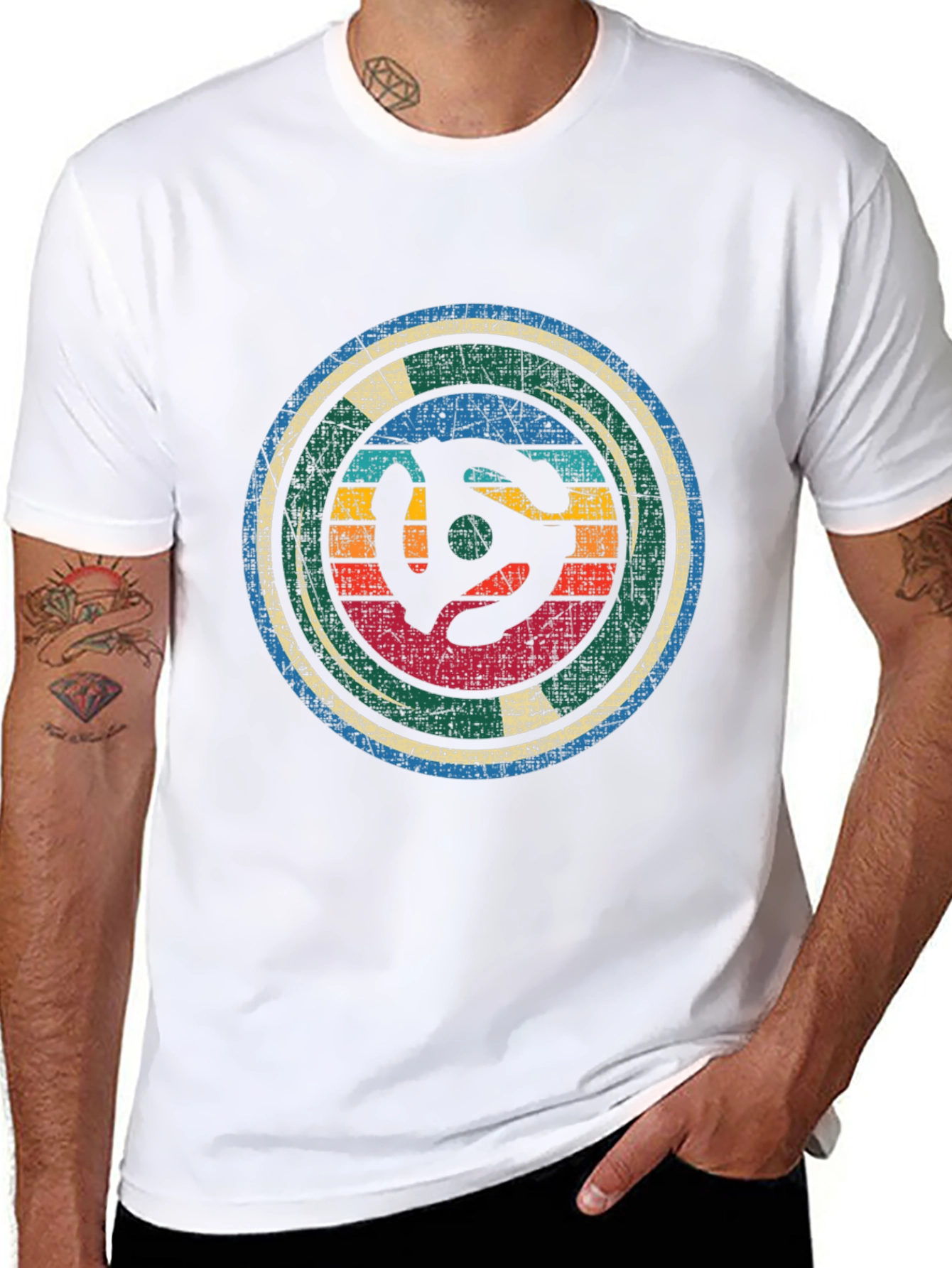 Retro Vinyl Record Adapter T-Shirt