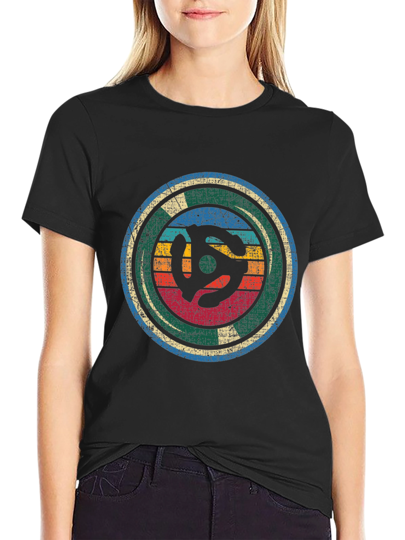 Retro Vinyl Record Adapter T-Shirt