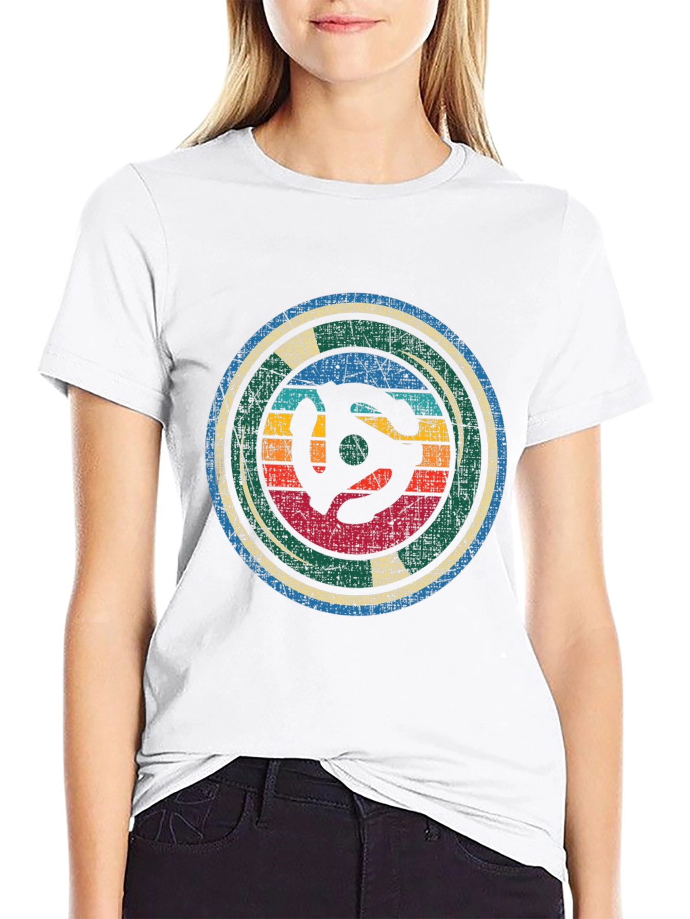 Retro Vinyl Record Adapter T-Shirt