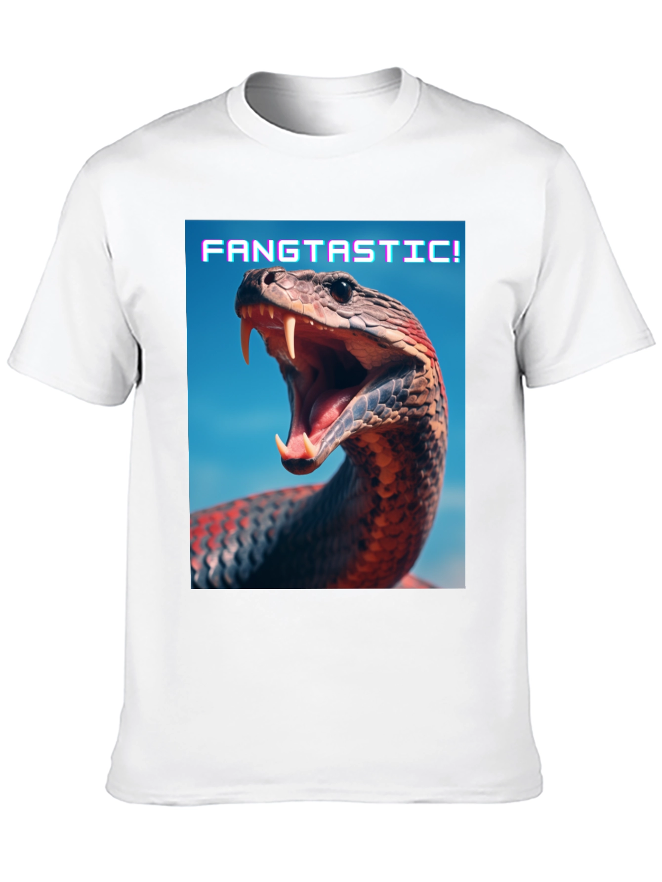 Fangtastic Snake Graphic Tee - Unique Animal Print Shirt