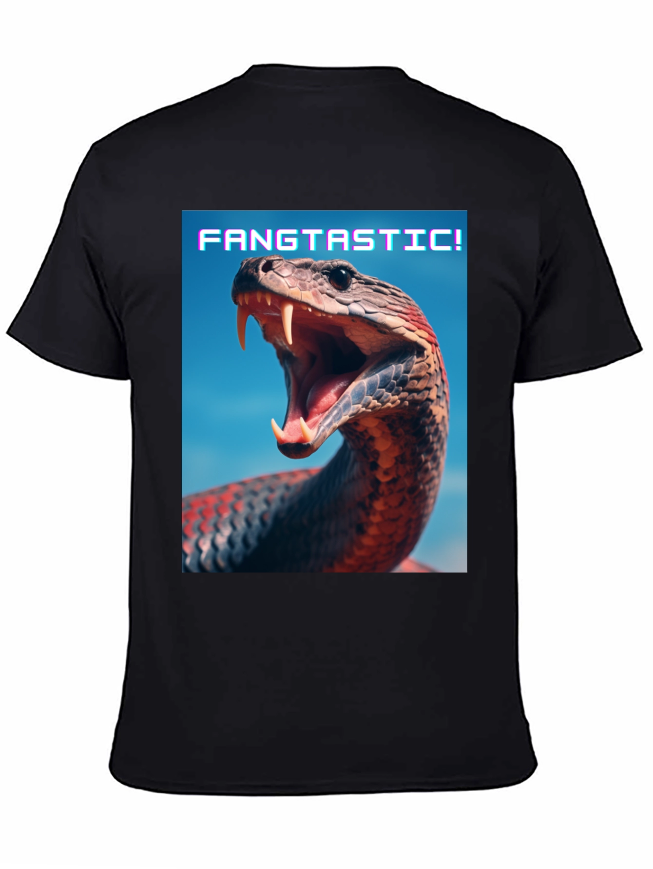 Fangtastic Snake Graphic Tee - Unique Animal Print Shirt