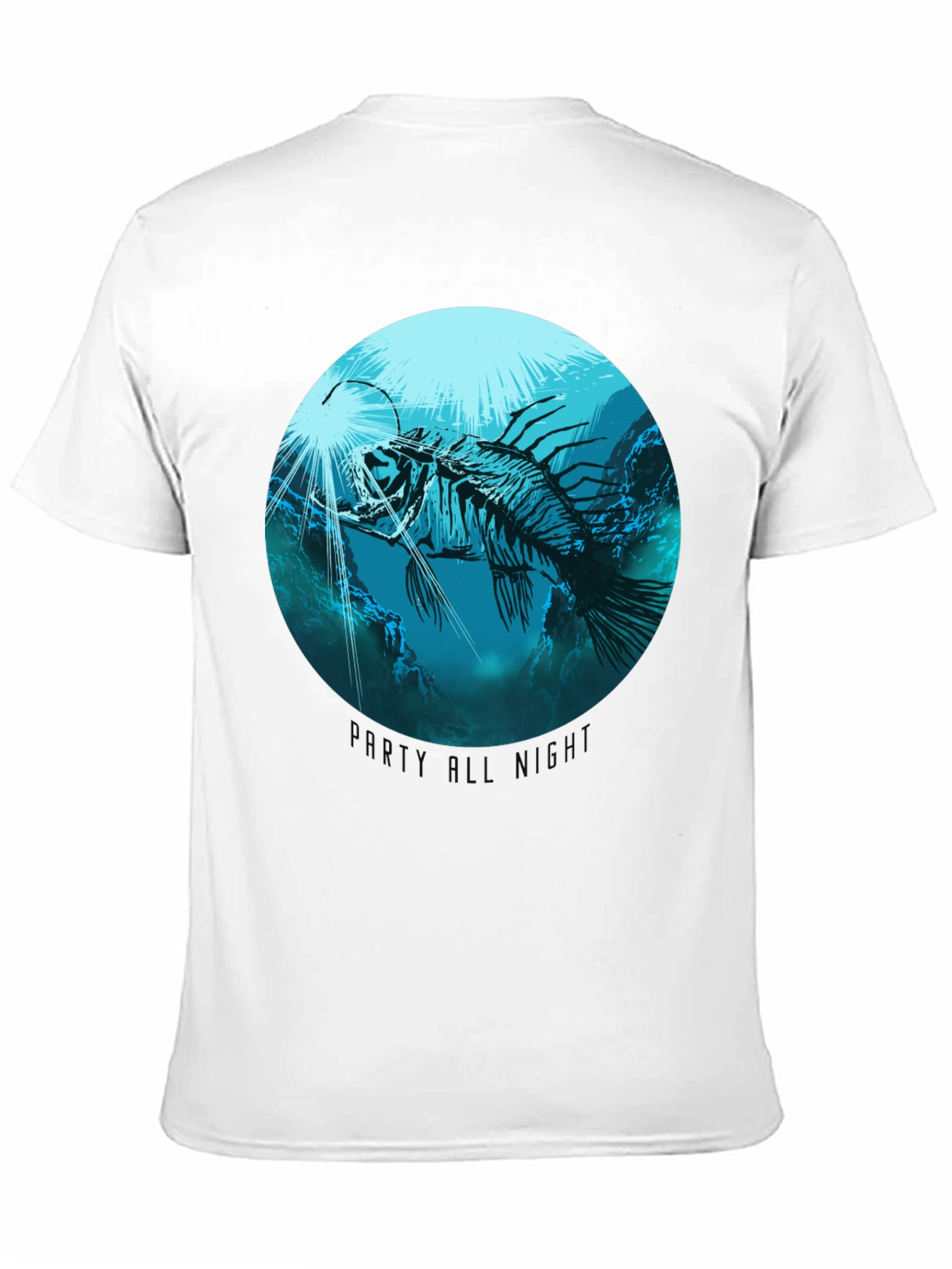 Angler Fish Skeleton Graphic T-Shirt