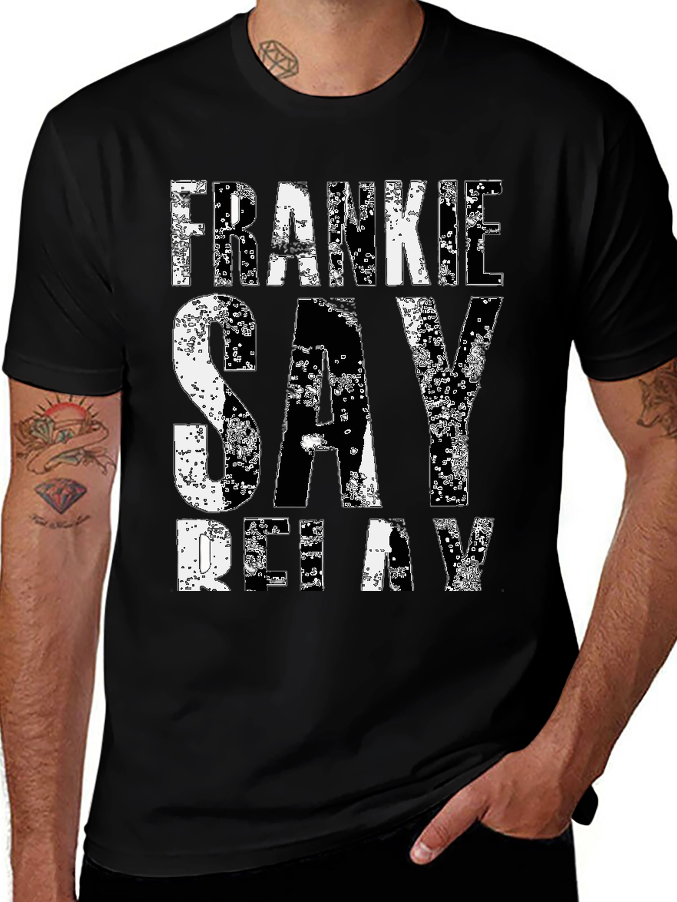 Frankie Say Relax Graphic Tee - Classic Black T-Shirt