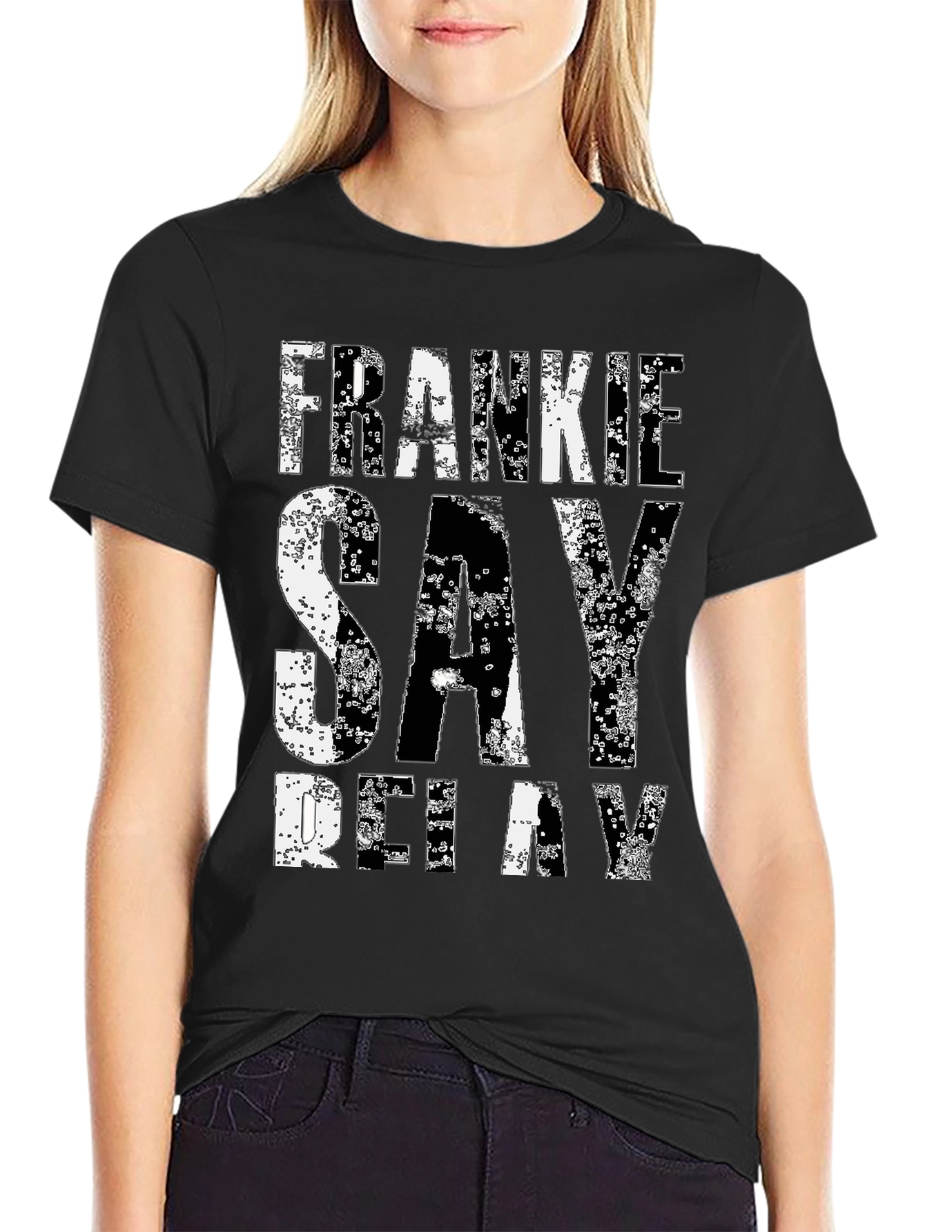 Frankie Say Relax Graphic Tee - Classic Black T-Shirt