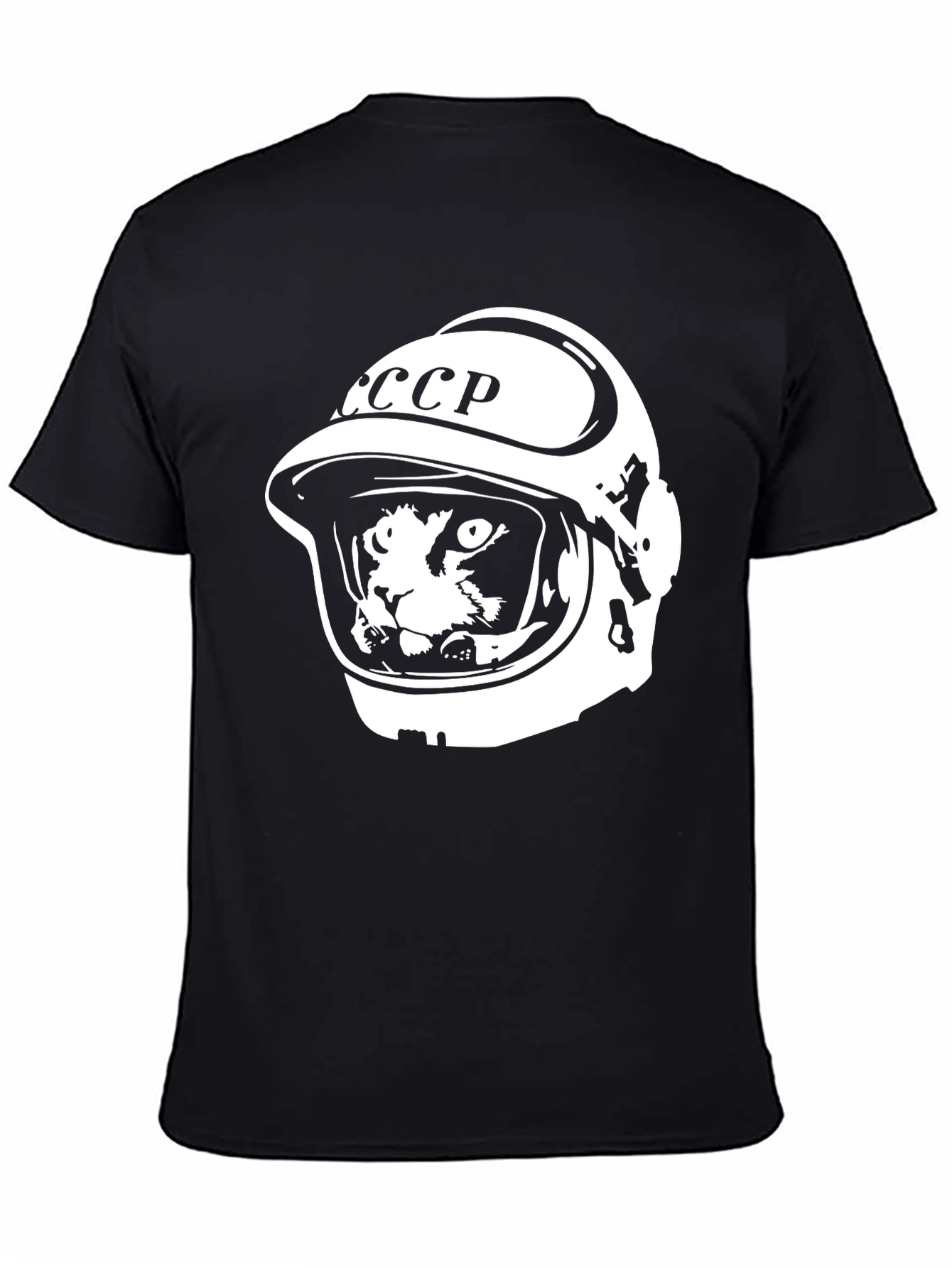 Cat Cosmonaut T-Shirt - CCCP Space Helmet Tee