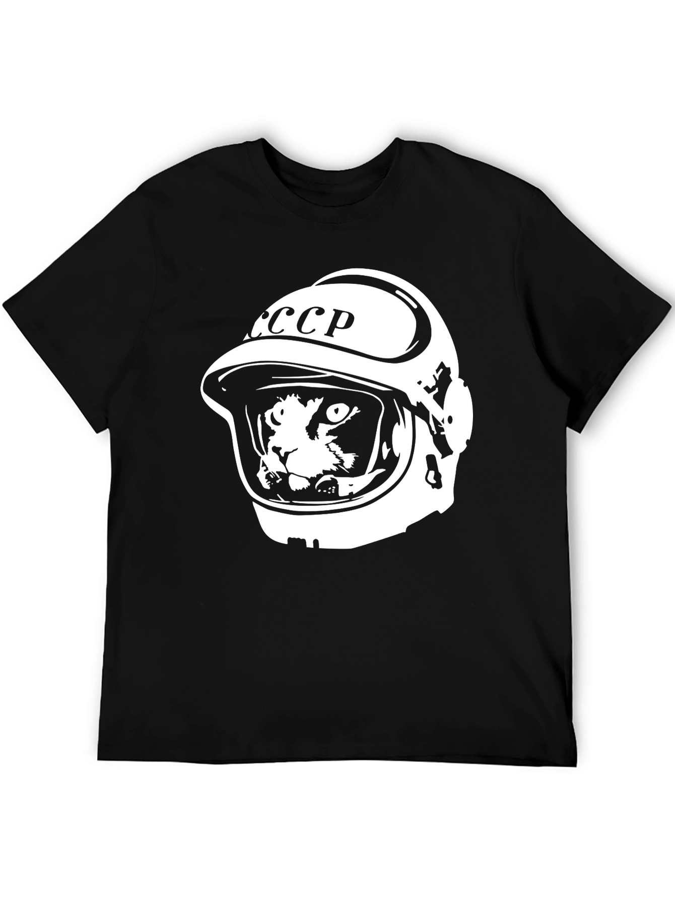 Cat Cosmonaut T-Shirt - CCCP Space Helmet Tee