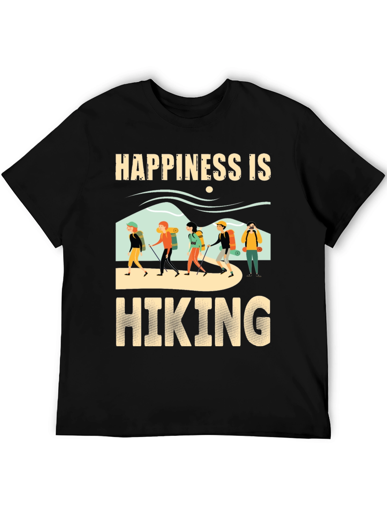 Happiness is Hiking Graphic T-Shirt