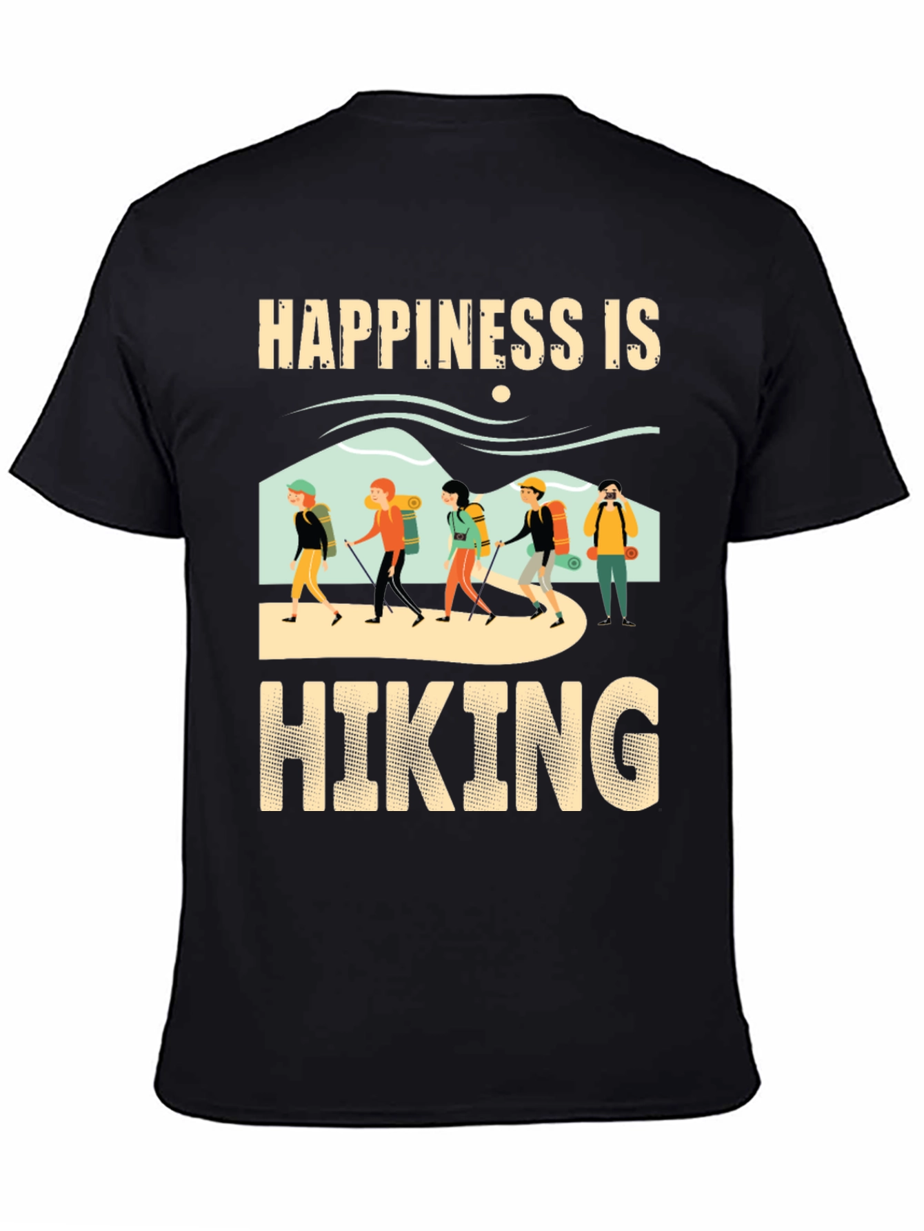 Happiness is Hiking Graphic T-Shirt