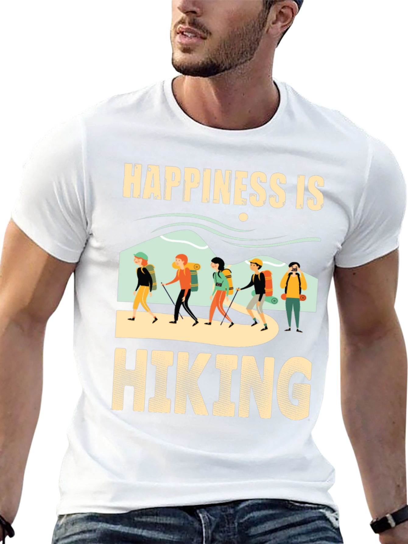 Happiness is Hiking Graphic T-Shirt