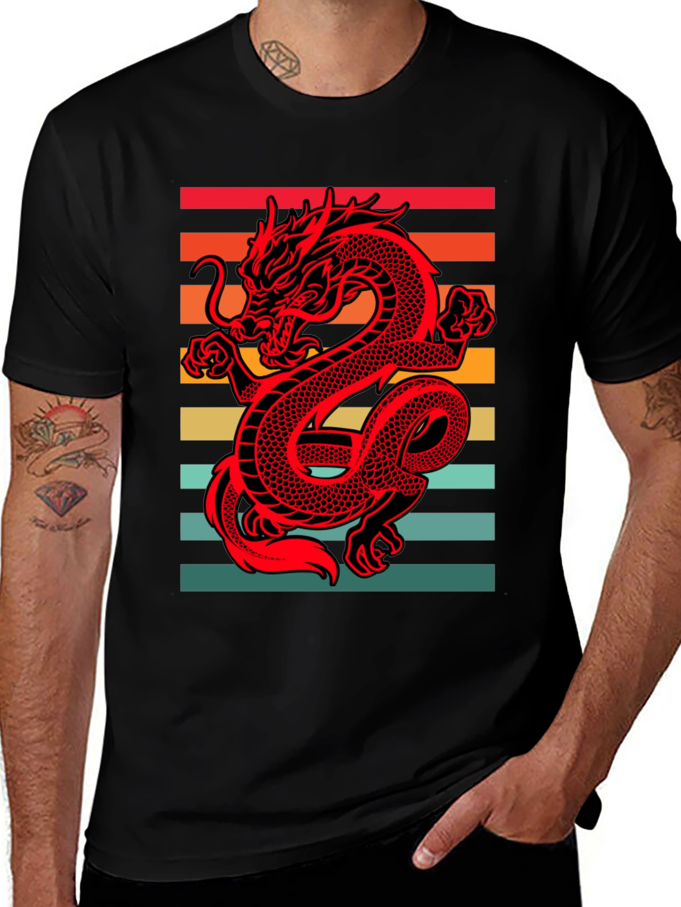 Retro Dragon Graphic Tee