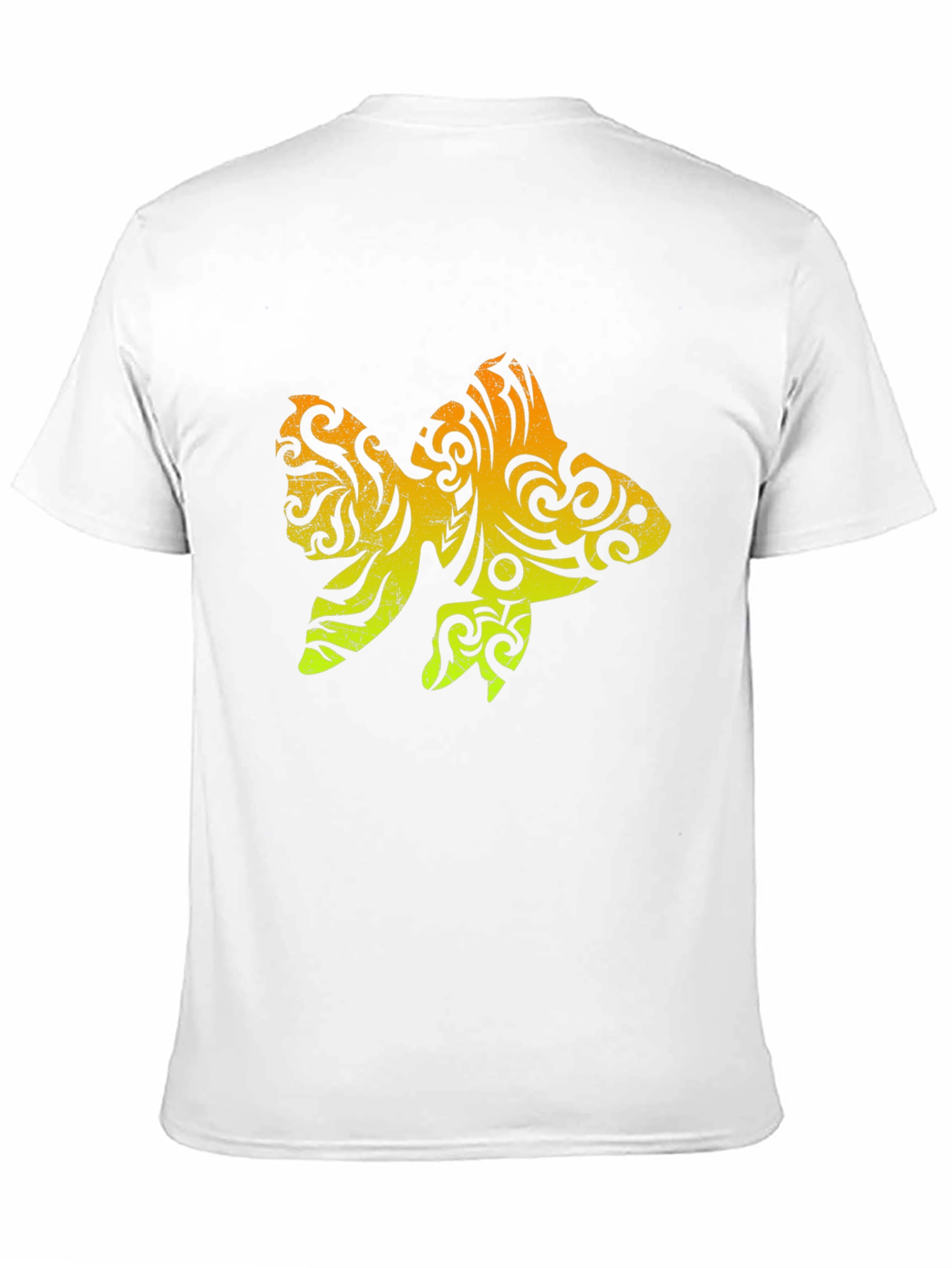 Tribal Goldfish Graphic Tee - Stylish Mens Black T-Shirt