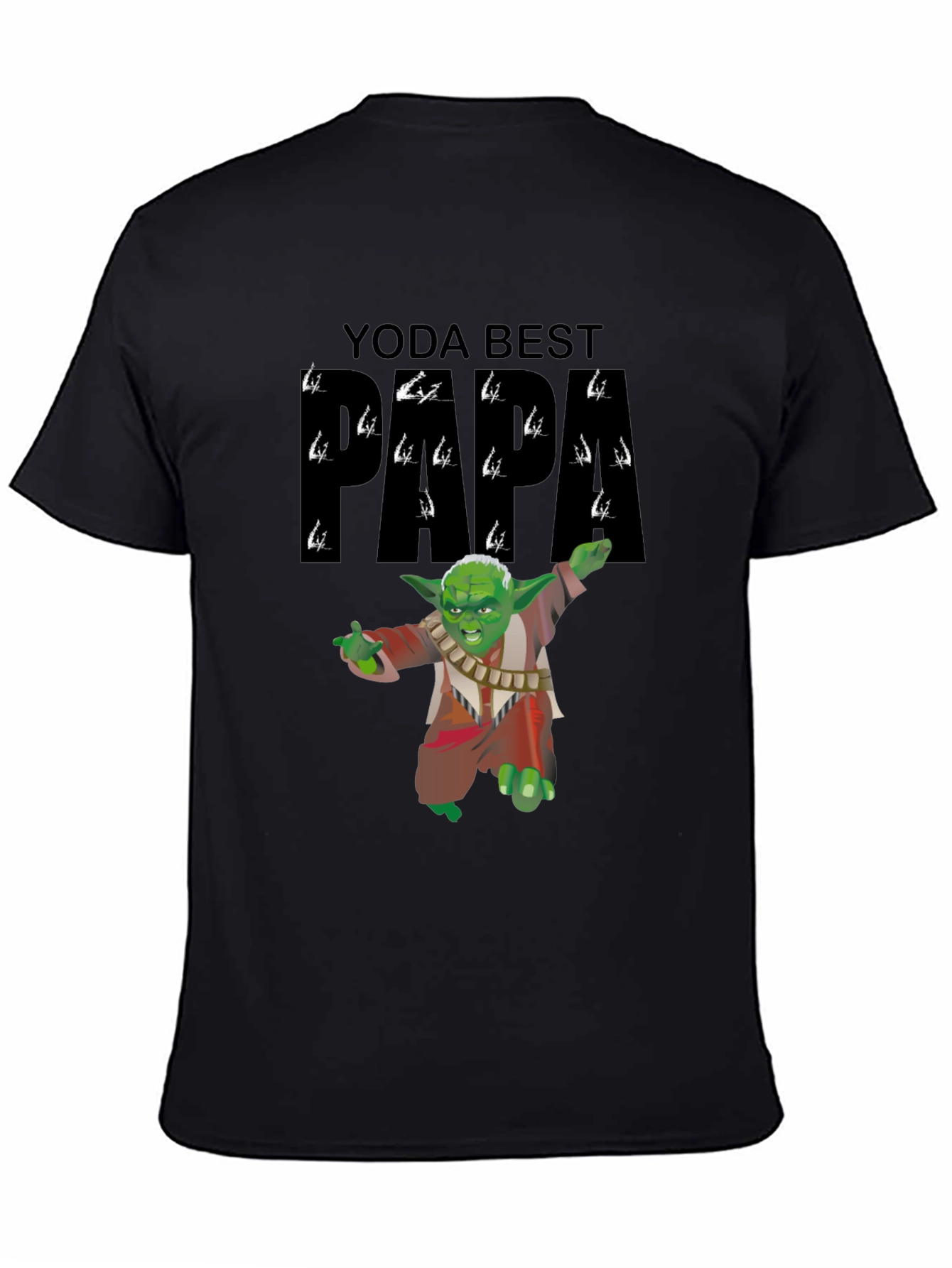 Yoda Best Papa Black T-Shirt