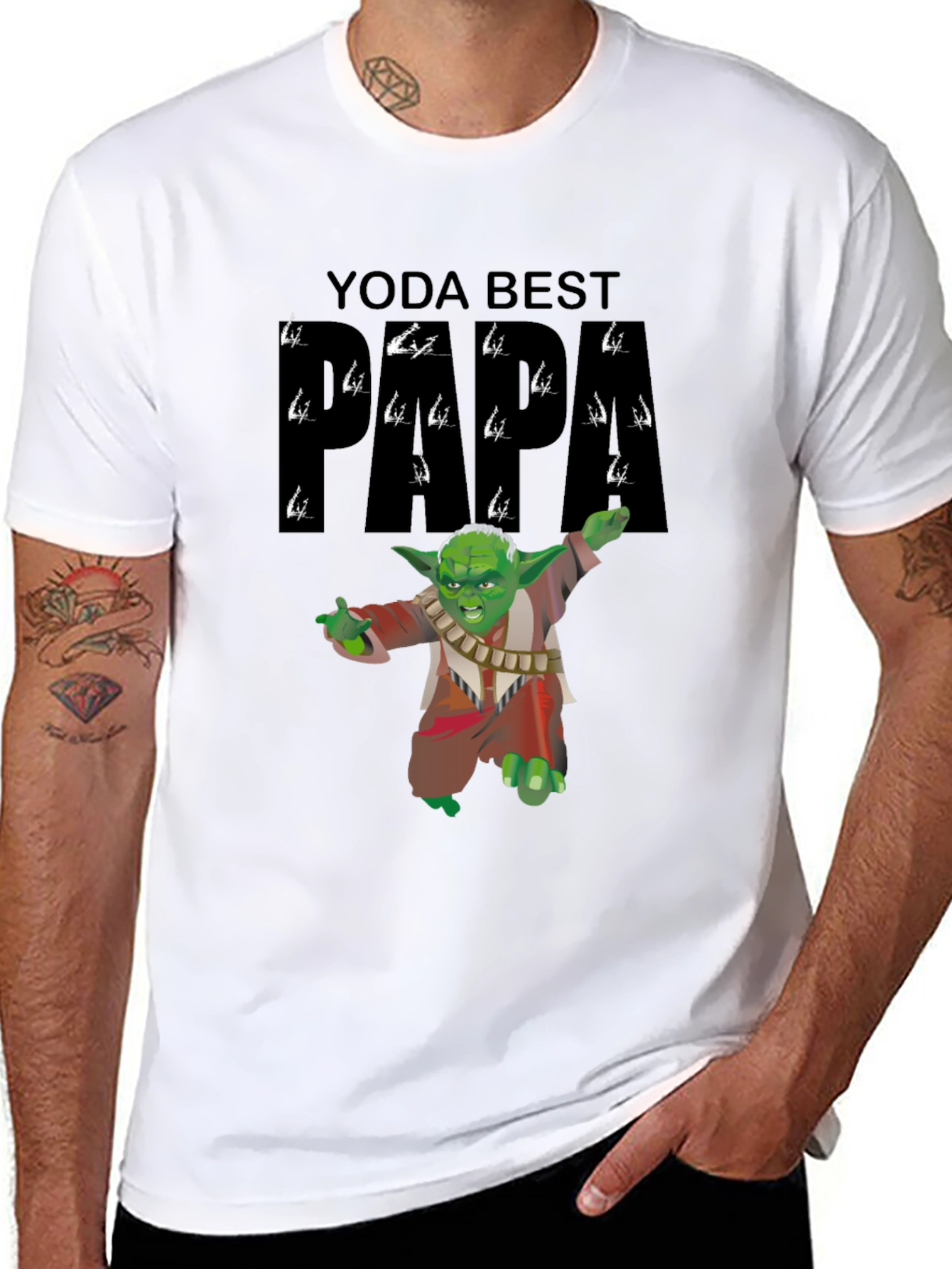 Yoda Best Papa Black T-Shirt