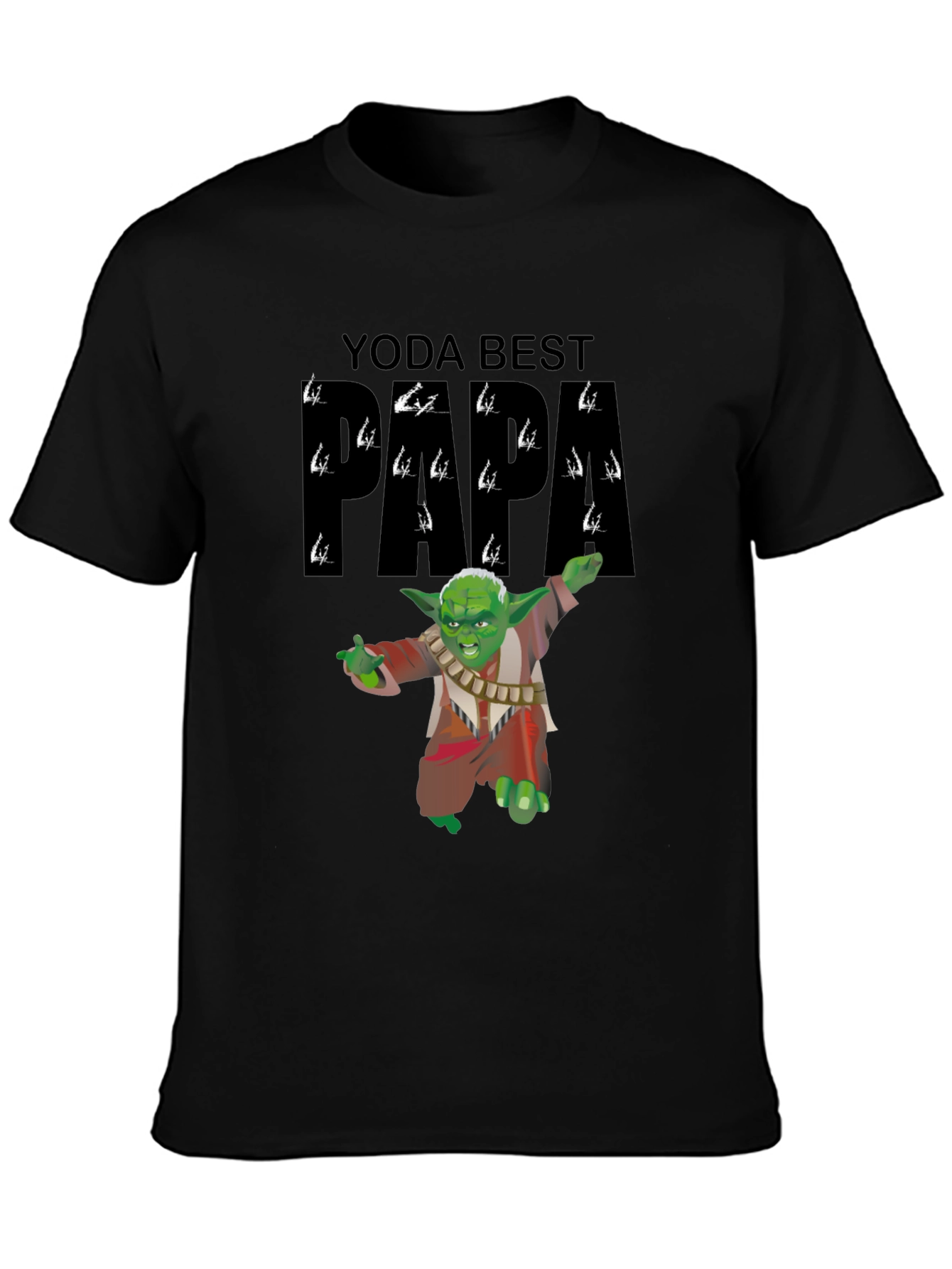 Yoda Best Papa Black T-Shirt