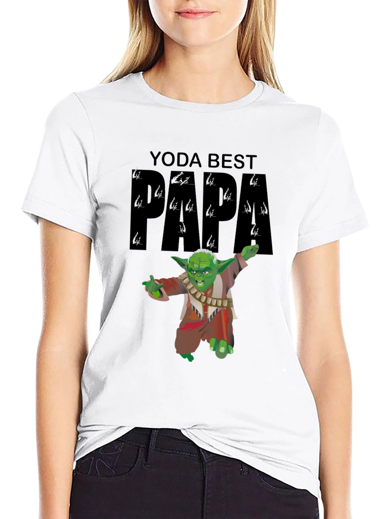 Yoda Best Papa Black T-Shirt