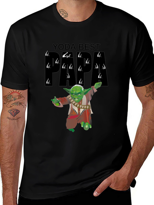 Yoda Best Papa Black T-Shirt