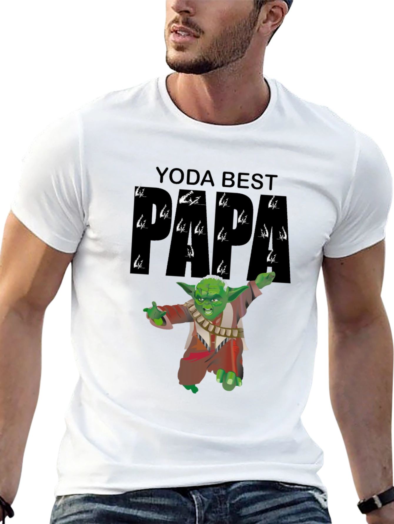Yoda Best Papa Black T-Shirt