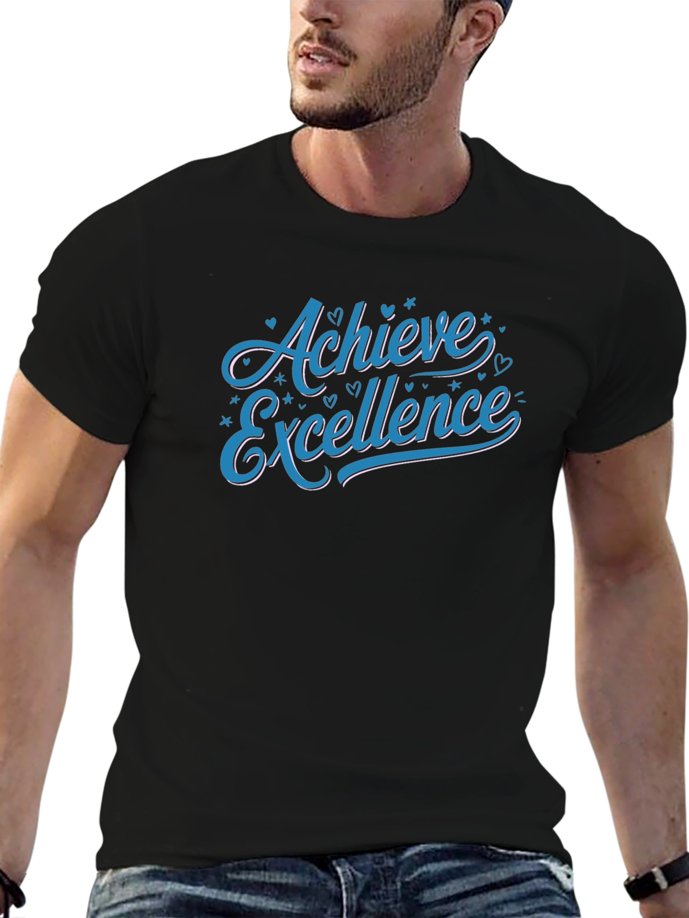 Achieve Excellence Graphic Tee - Black