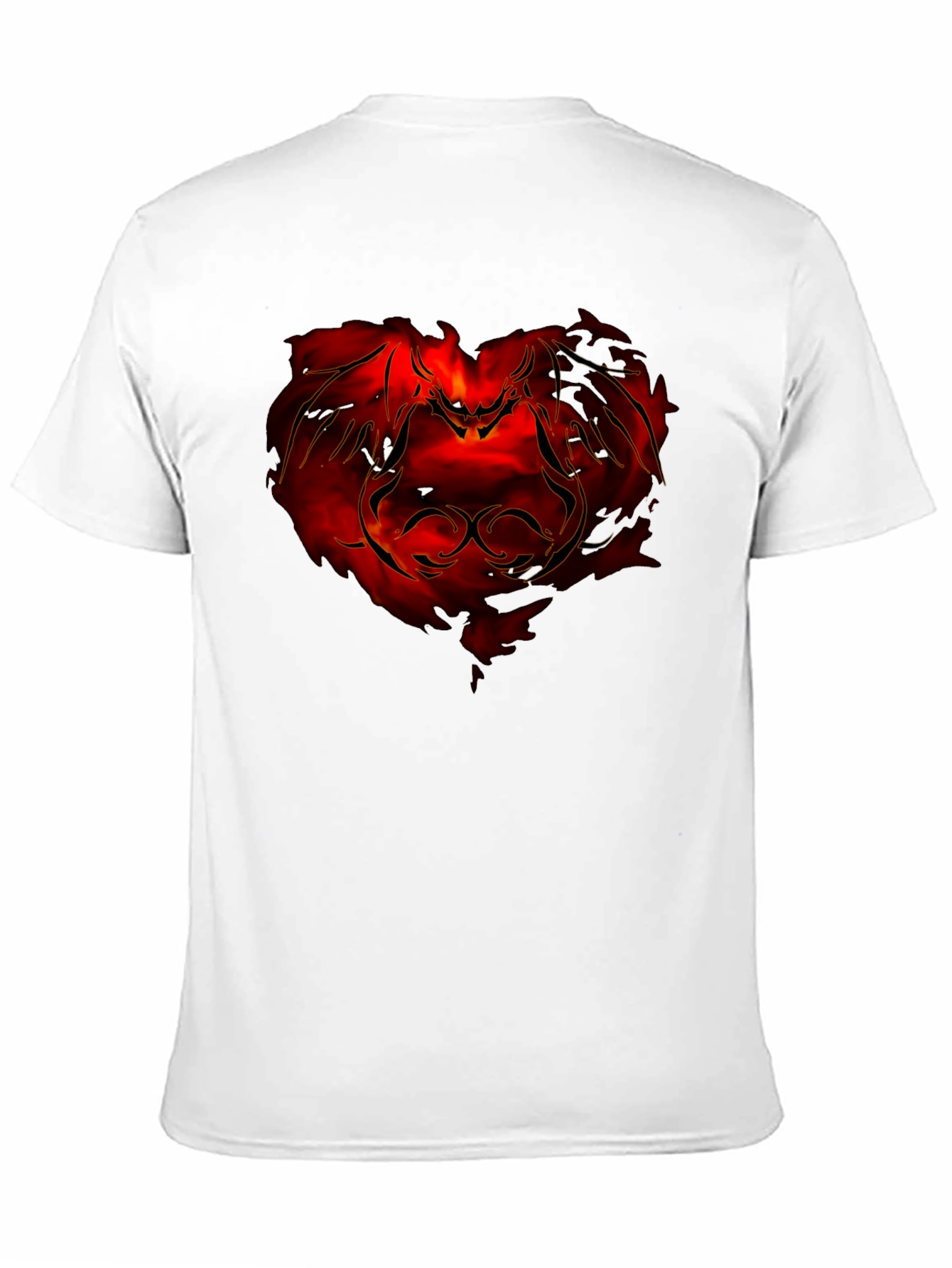 Fiery Dragon Graphic Tee - Mens Black T-Shirt