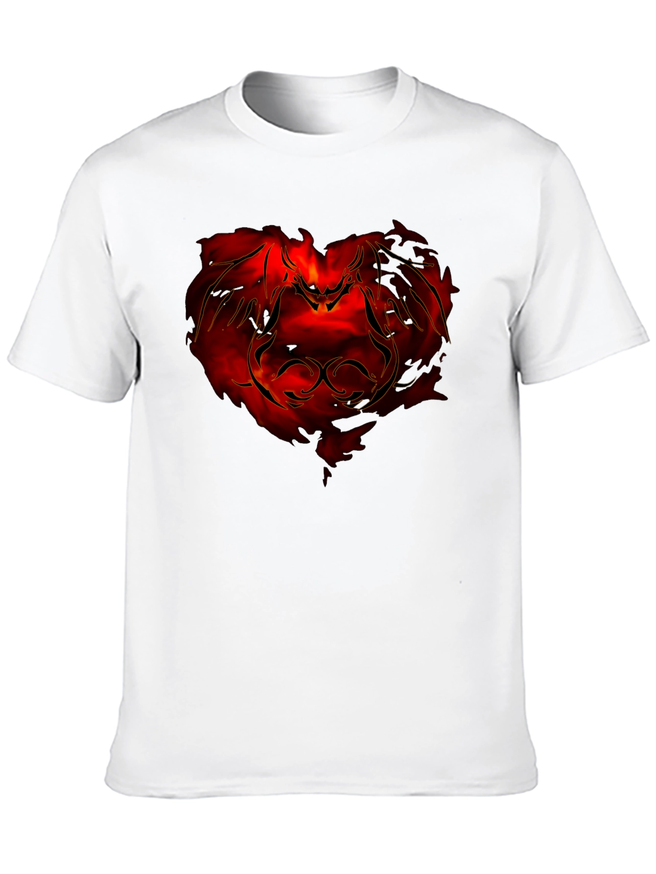 Fiery Dragon Graphic Tee - Mens Black T-Shirt