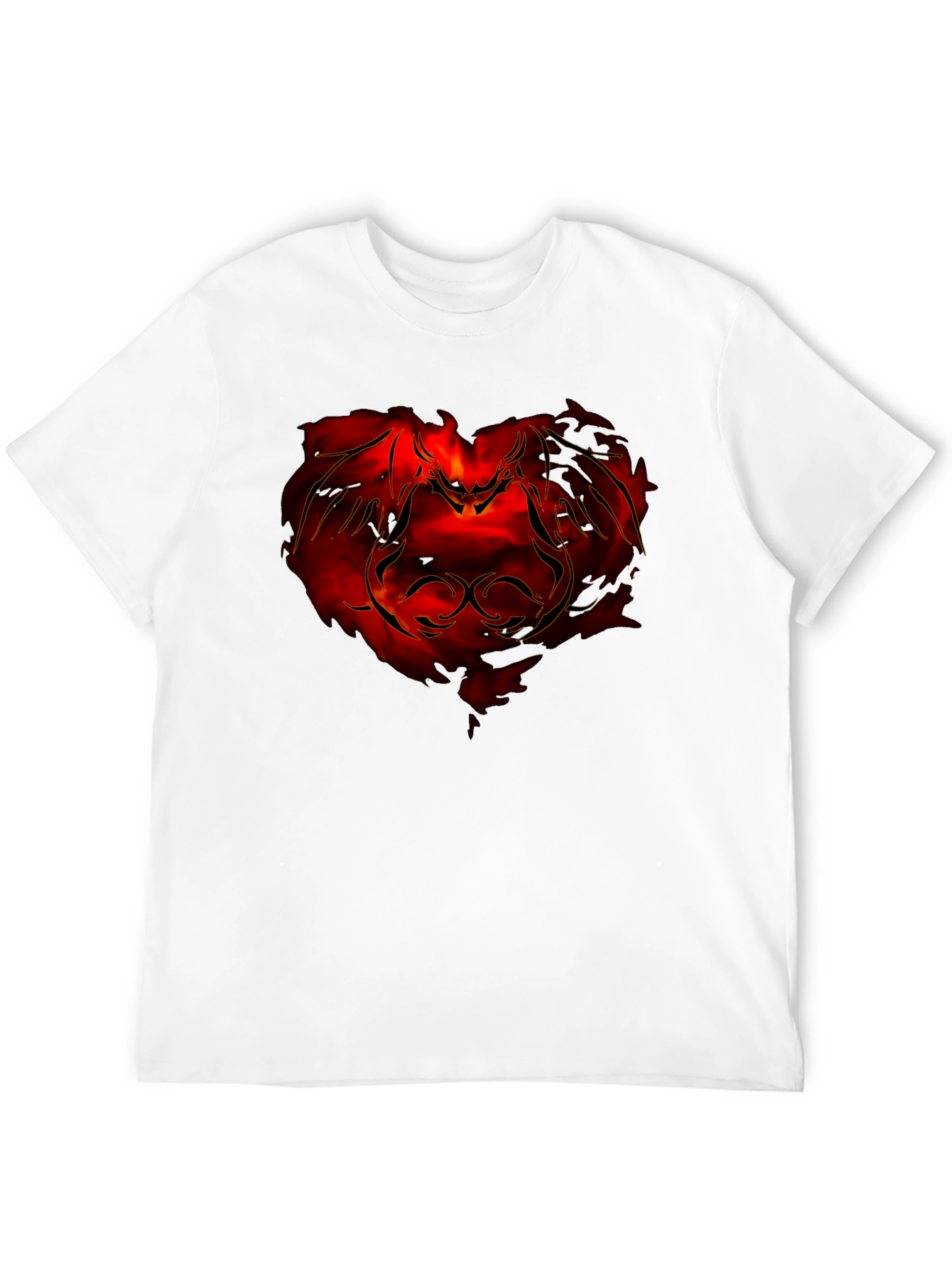 Fiery Dragon Graphic Tee - Mens Black T-Shirt