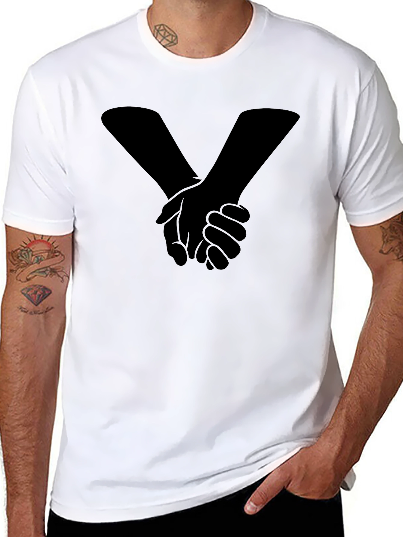 Unity Handshake Graphic Tee - Black