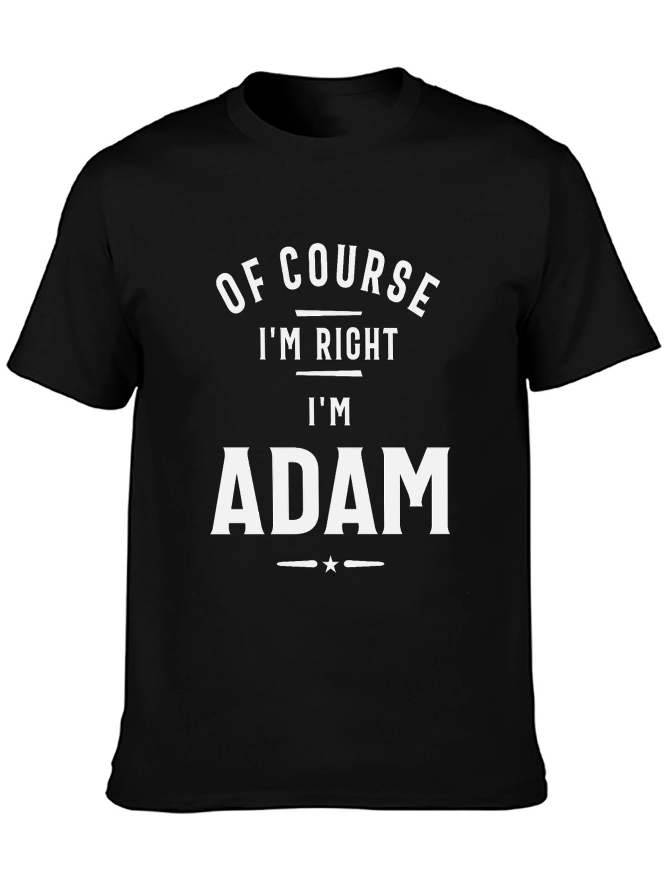 Of Course Im Right Im Adam T-Shirt