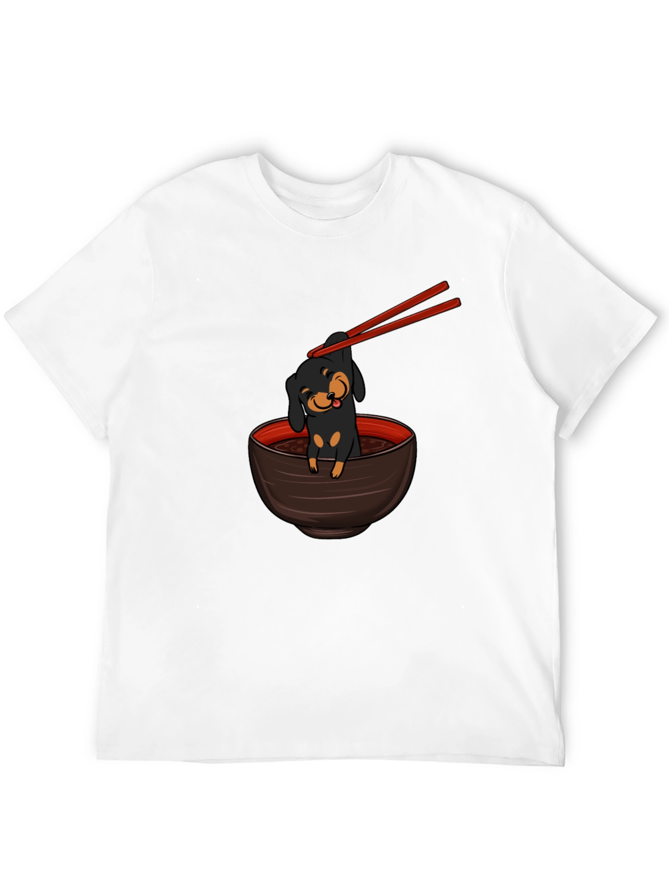 Dachshund Ramen Funny Graphic T-Shirt
