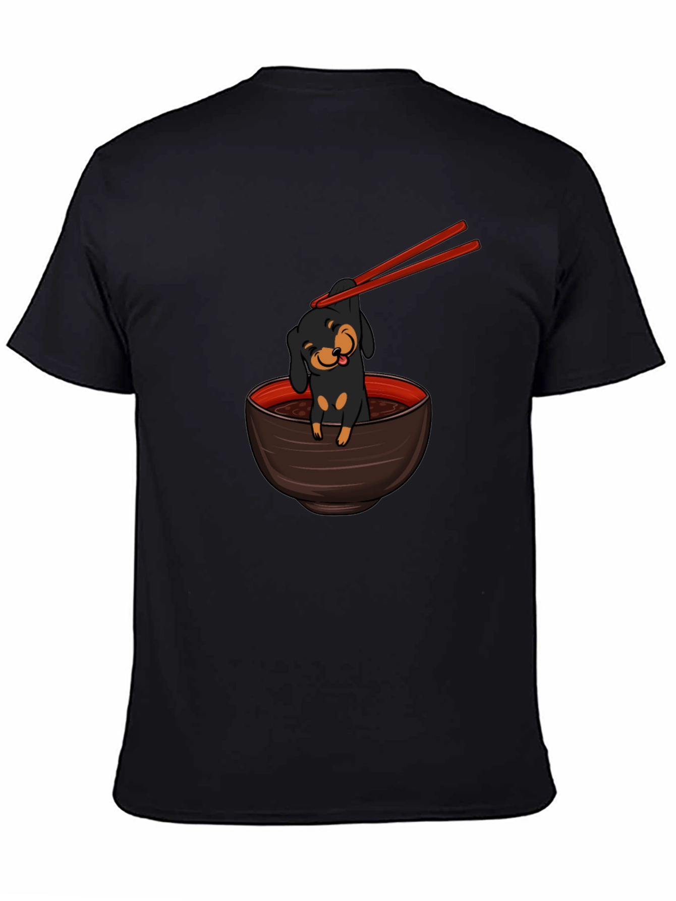 Dachshund Ramen Funny Graphic T-Shirt