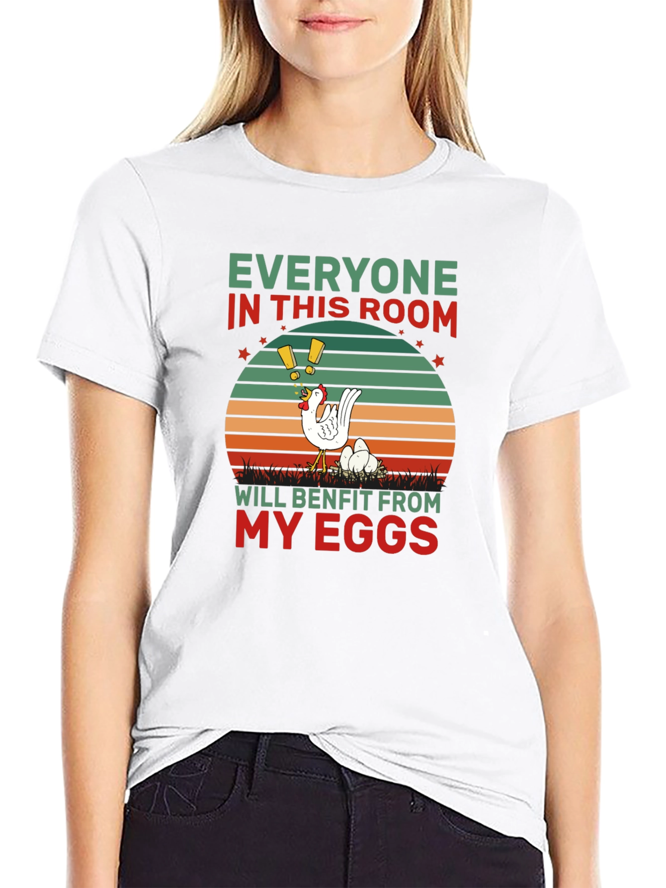 Everyone Benefits Chicken T-Shirt
