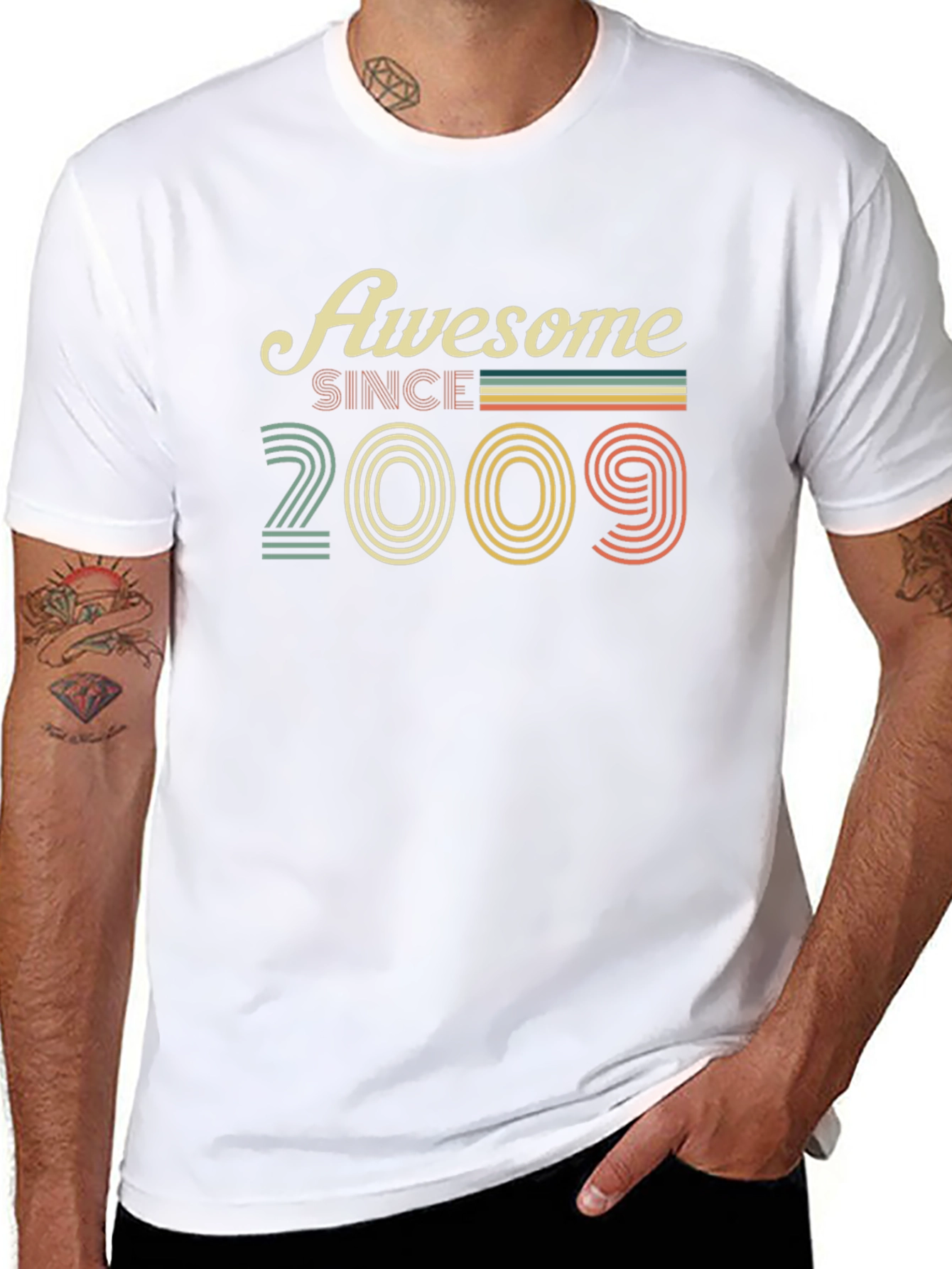 Awesome Since 2009 Black Graphic Tee