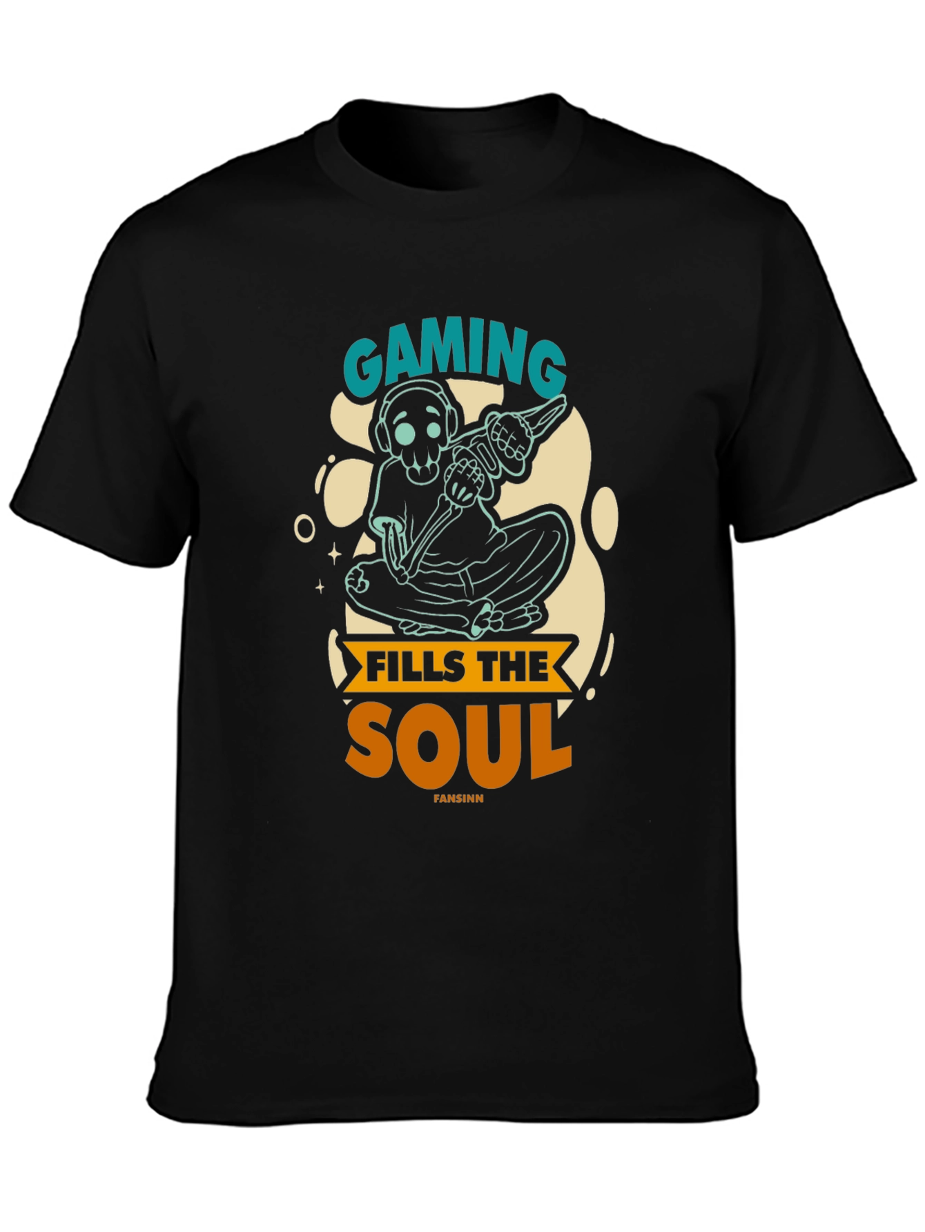 Gaming Fills the Soul Black Graphic Tee