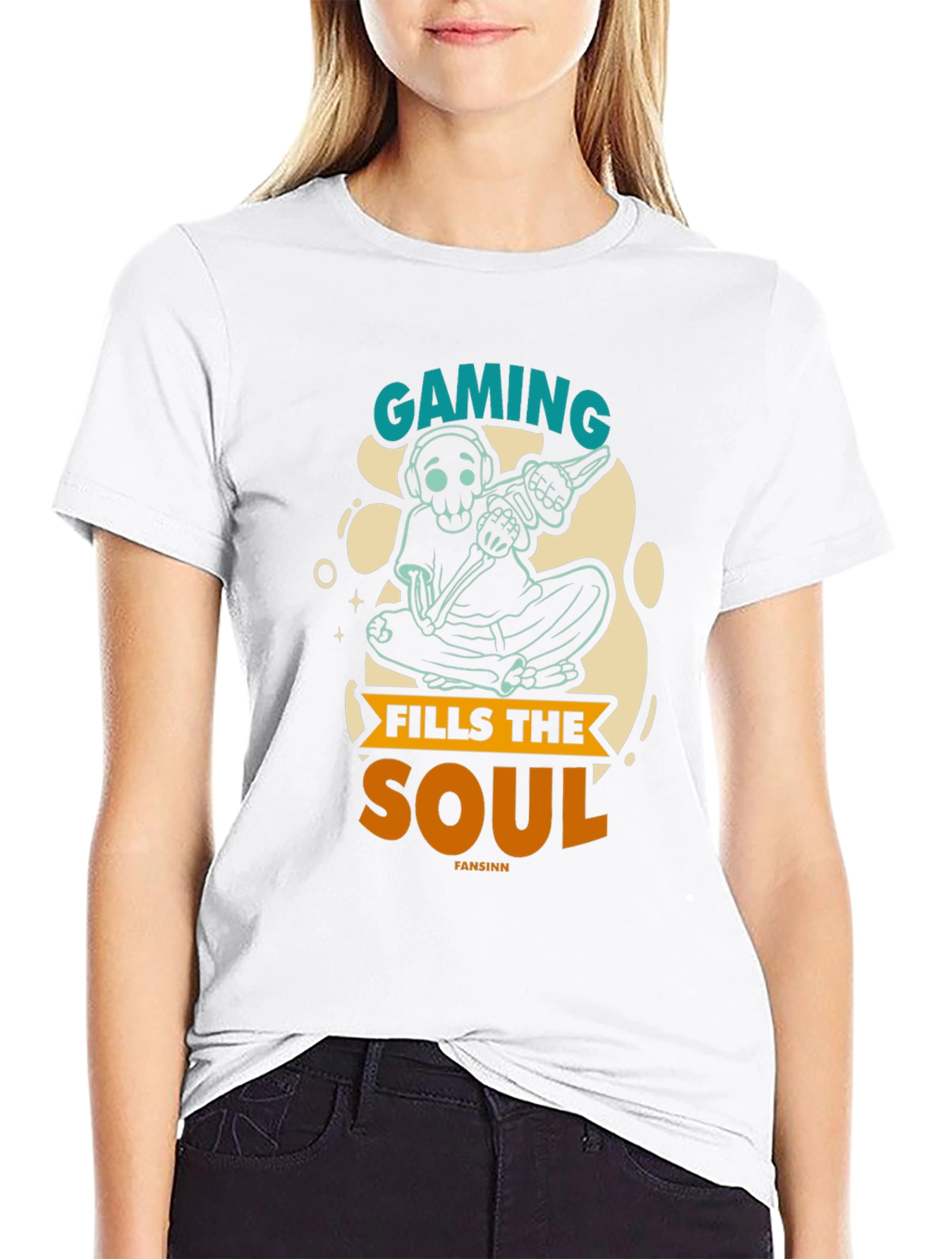 Gaming Fills the Soul Black Graphic Tee