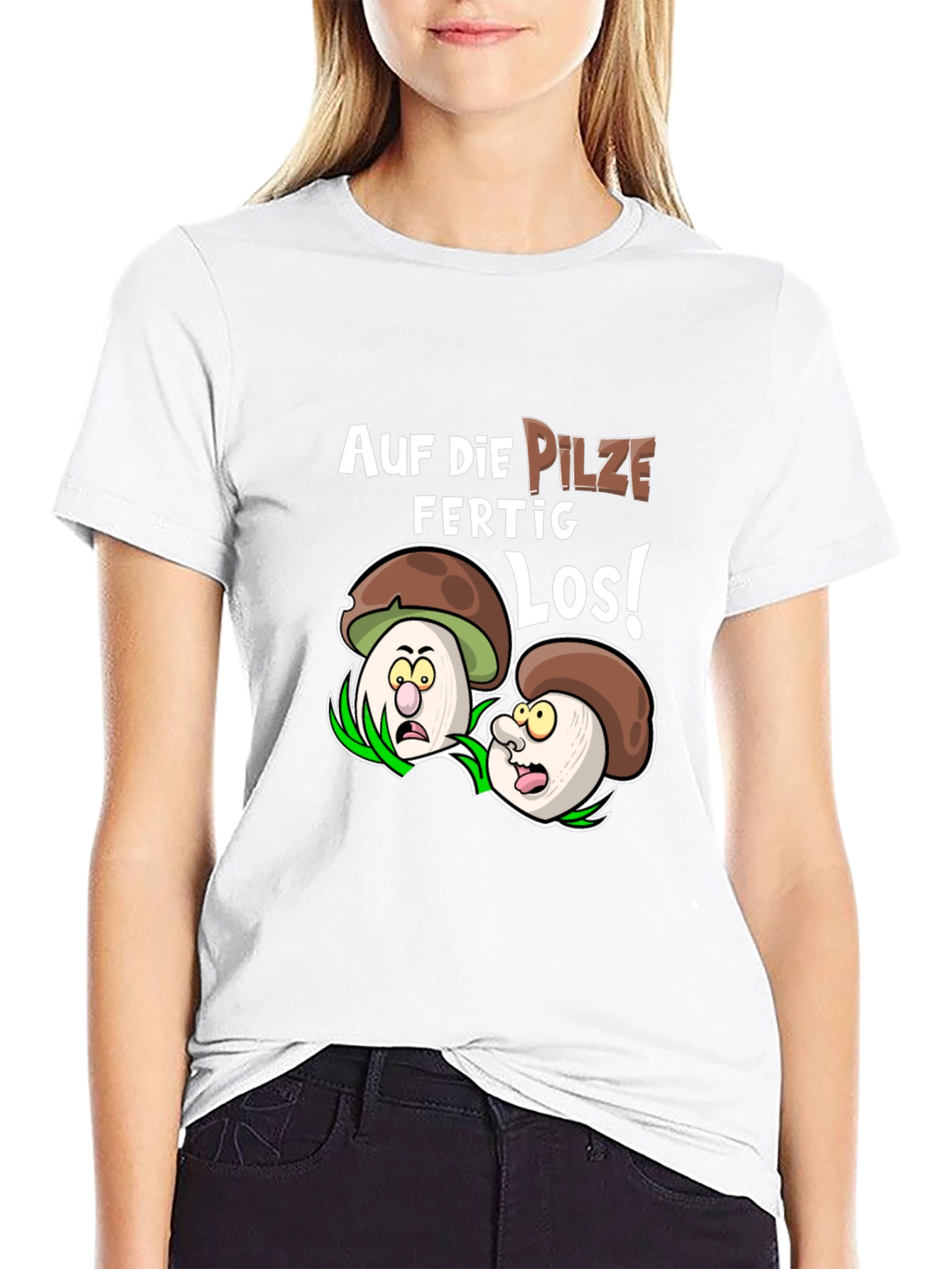 Funny Mushroom T-Shirt - Auf Die Pilze Ready Los!