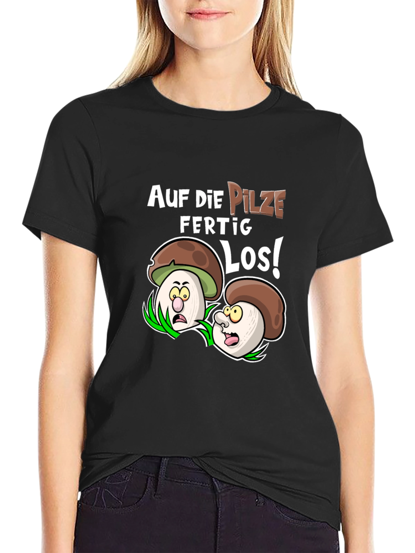 Funny Mushroom T-Shirt - Auf Die Pilze Ready Los!