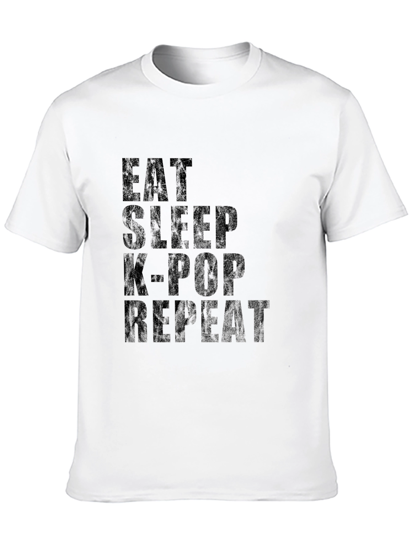 Eat Sleep K-Pop Repeat Black T-Shirt