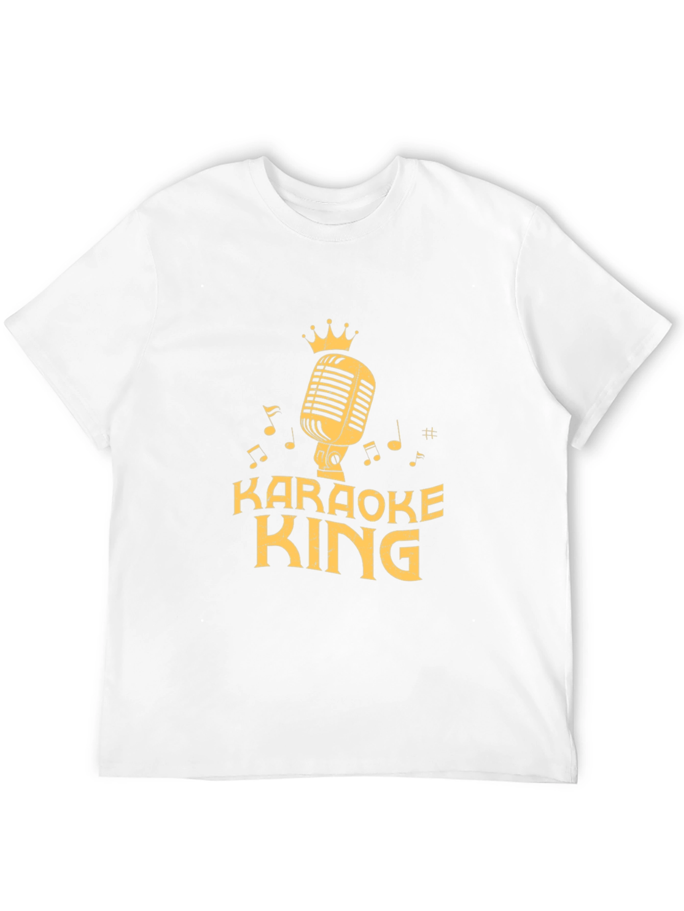 Karaoke King Black T-Shirt with Microphone Graphic