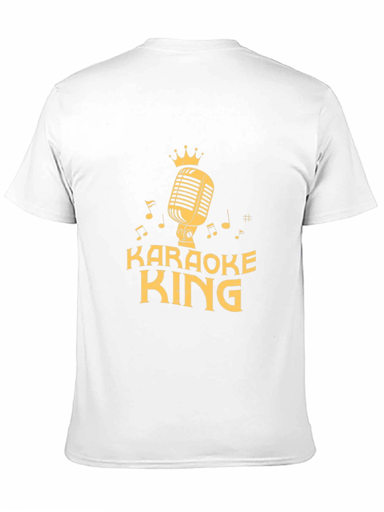 Karaoke King Black T-Shirt with Microphone Graphic