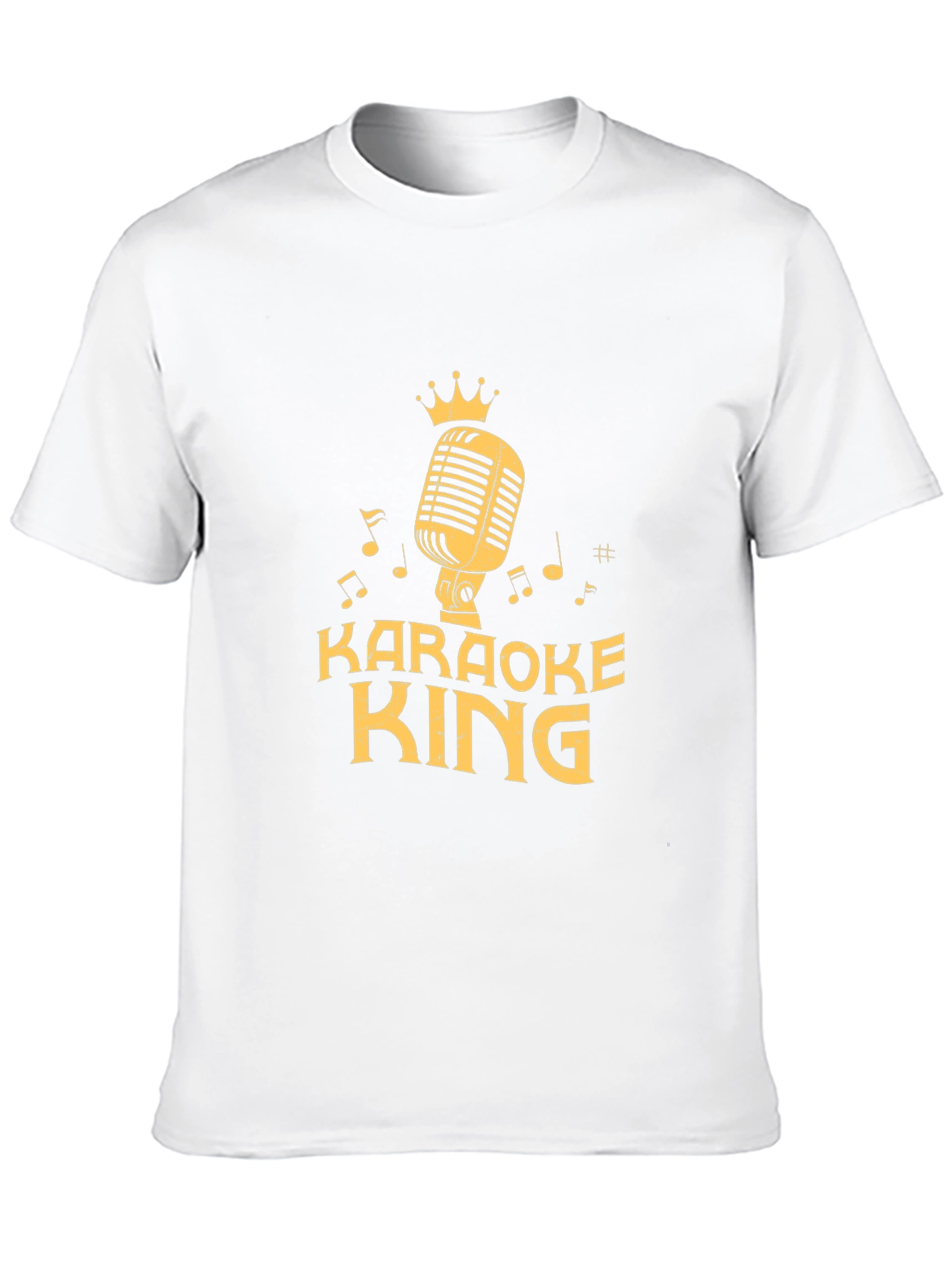 Karaoke King Black T-Shirt with Microphone Graphic