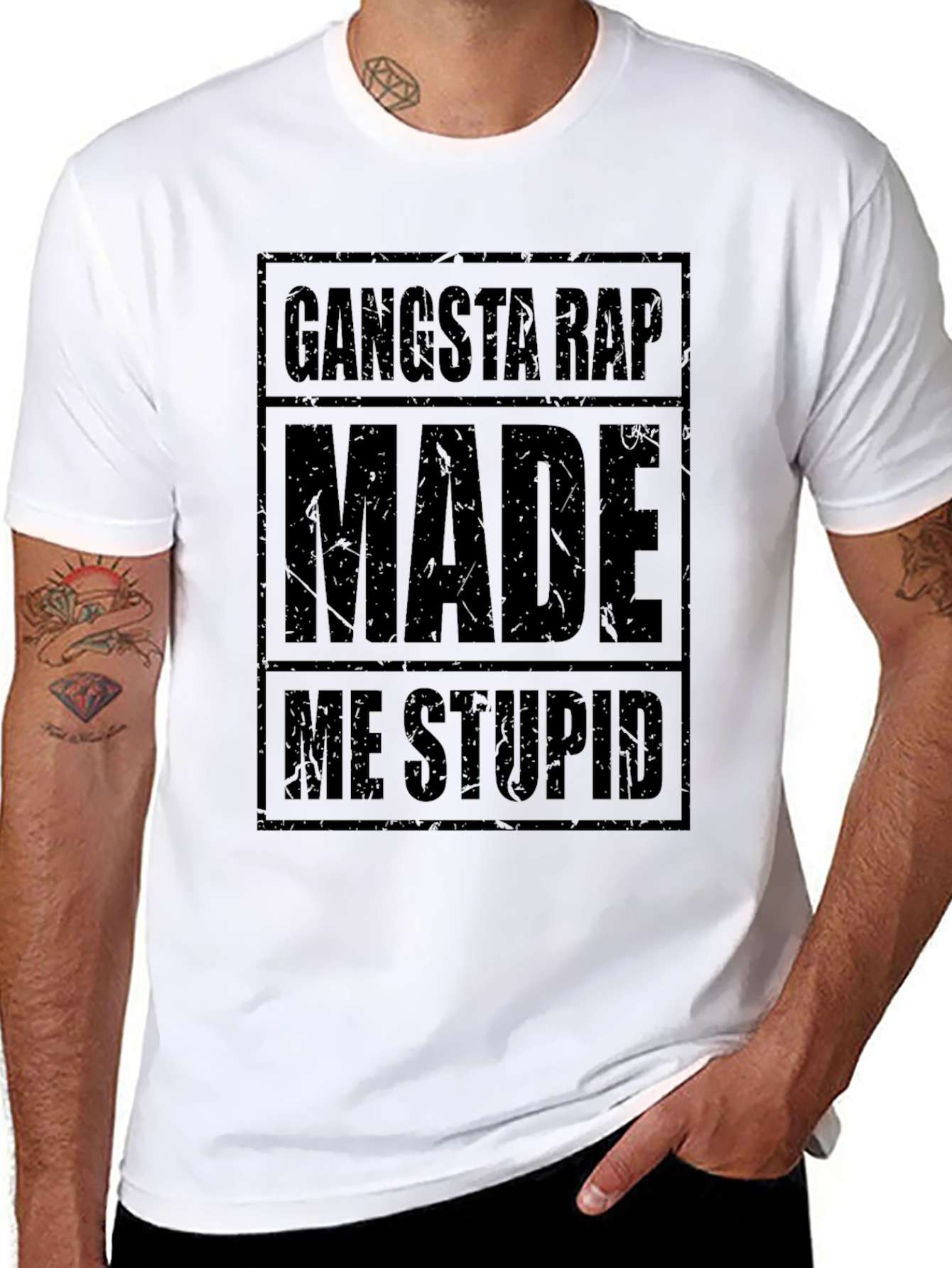 Gangsta Rap Made Me Stupid Graphic T-Shirt