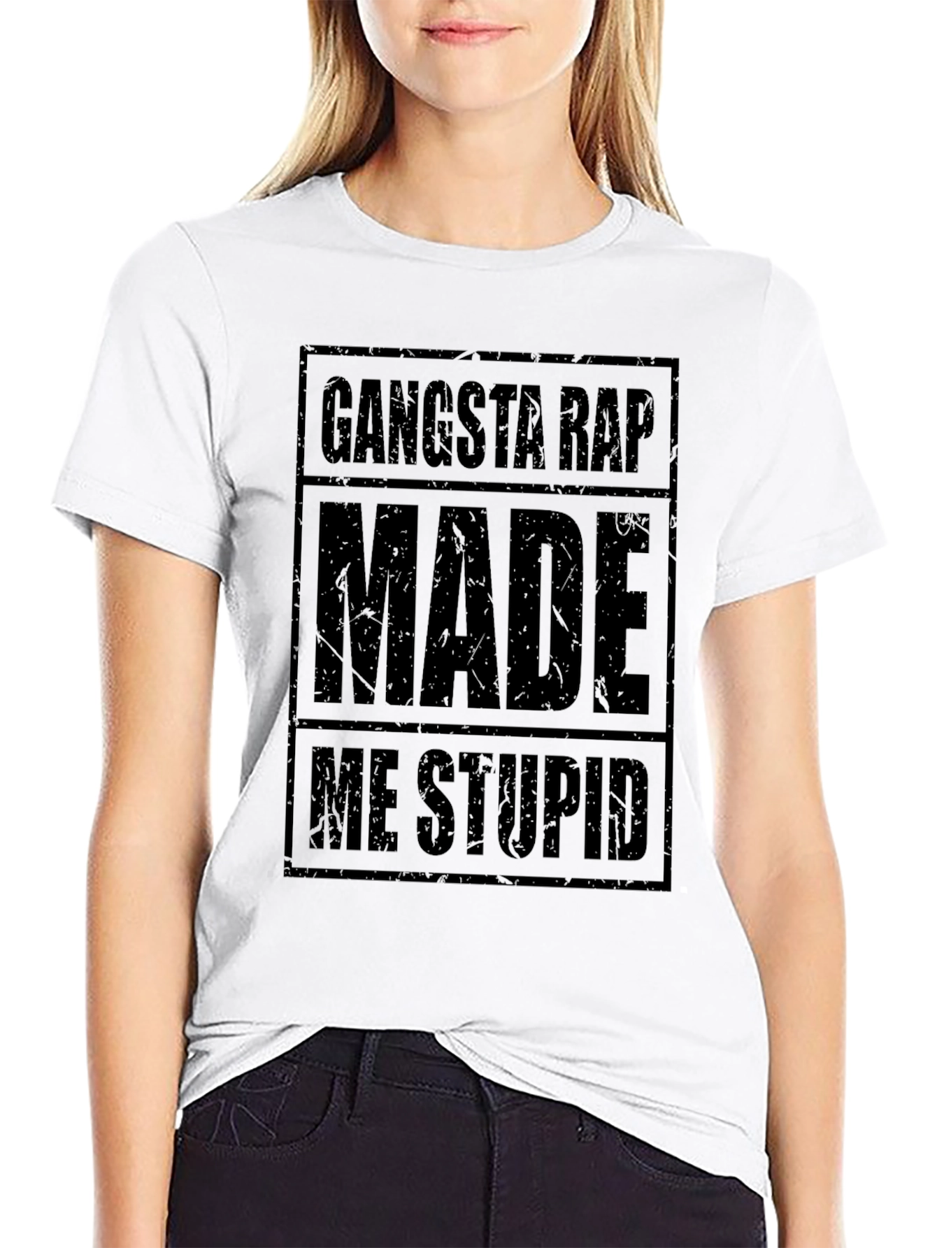 Gangsta Rap Made Me Stupid Graphic T-Shirt