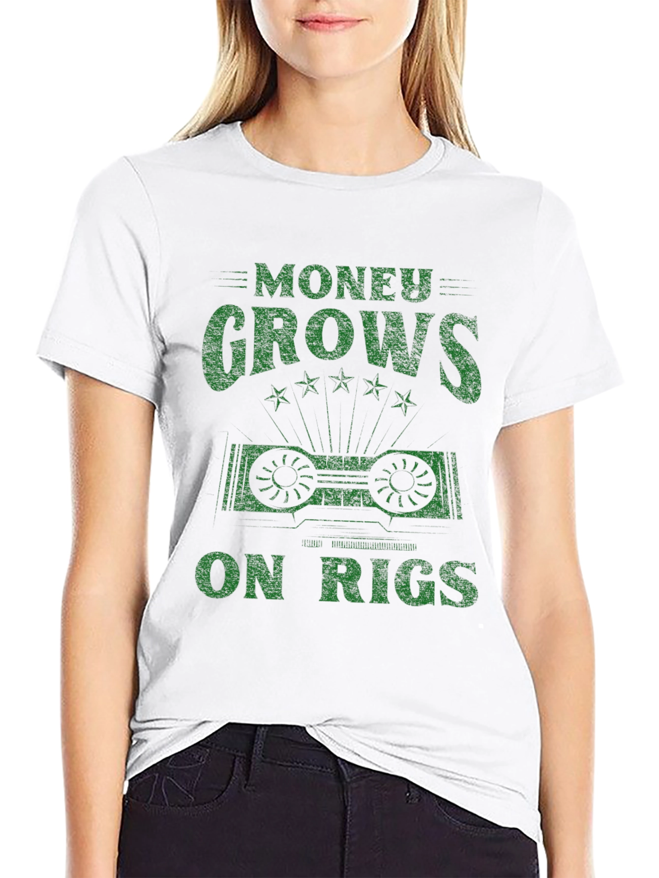 Money Grows on Rigs Graphic T-Shirt